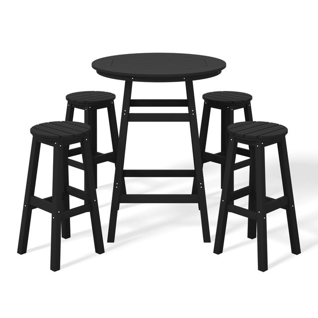 Westin Furniture Otto Outdoor Bar Height Bar Table and 4 Bar Stools