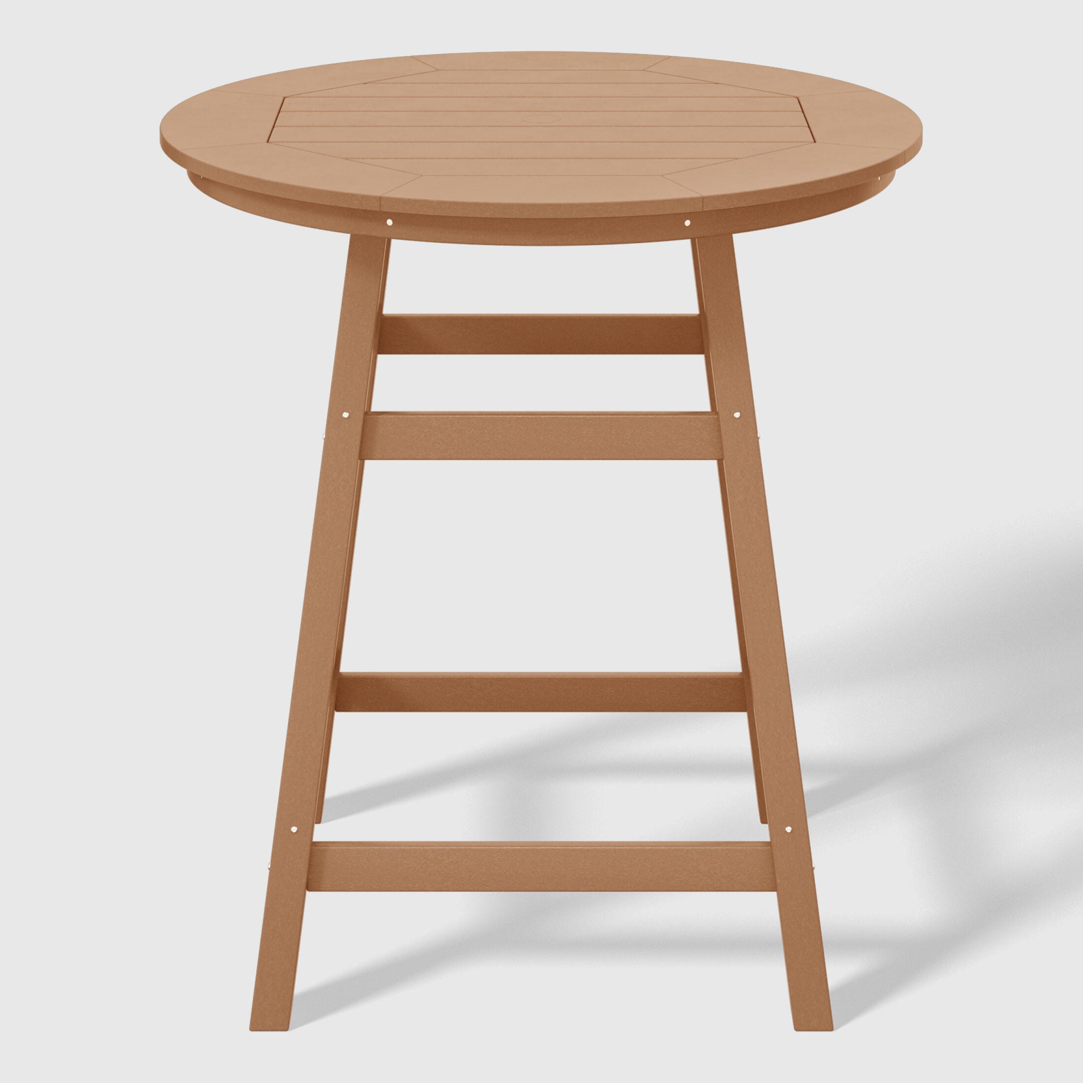 Westin Furniture Otto Outdoor Bar Table and 4 Bar Stools, Teak, large