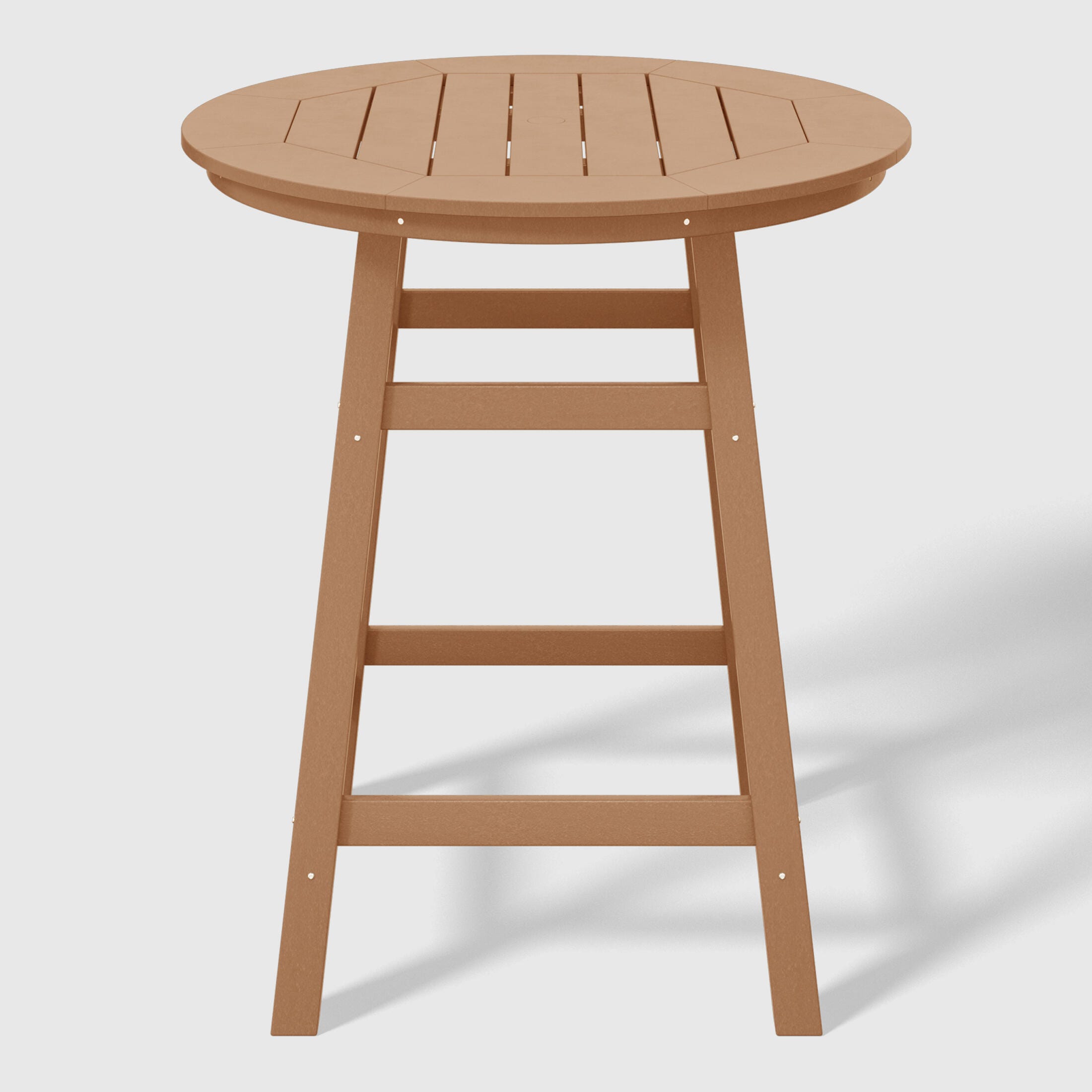 Westin Furniture Otto Outdoor Bar Table and 4 Bar Stools, Teak, large