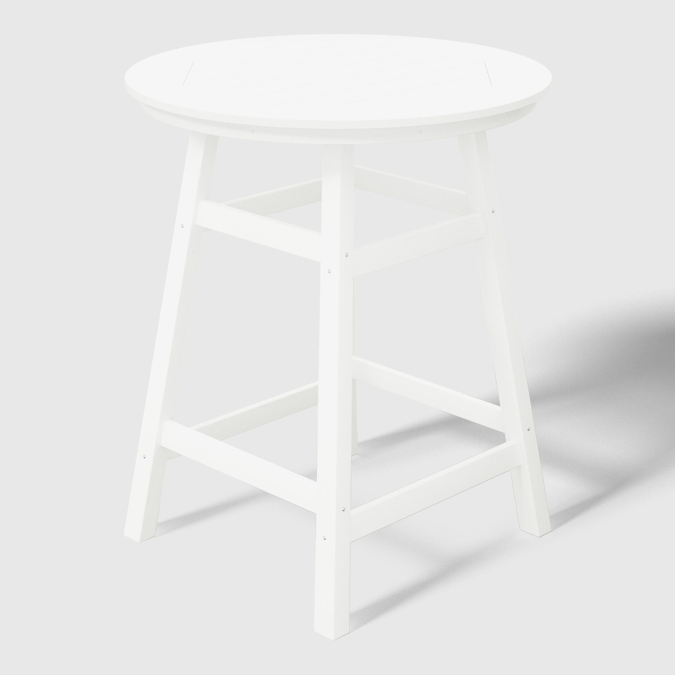 Westin Furniture Otto Outdoor Bar Table and 4 Bar Stools, White, large