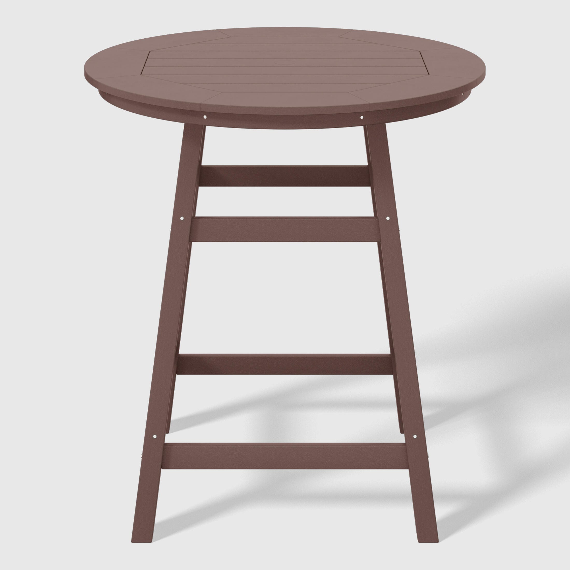 Westin Furniture Otto Outdoor Bar Table and 4 Bar Stools, Dark Brown, large