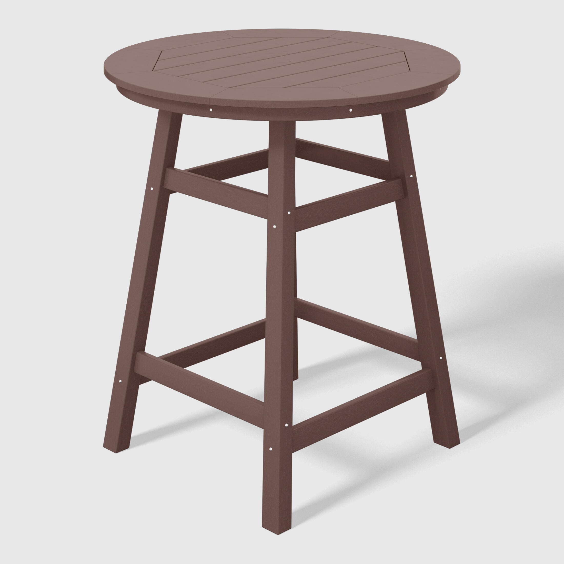 Westin Furniture Otto Outdoor Bar Table and 4 Bar Stools, Dark Brown, large