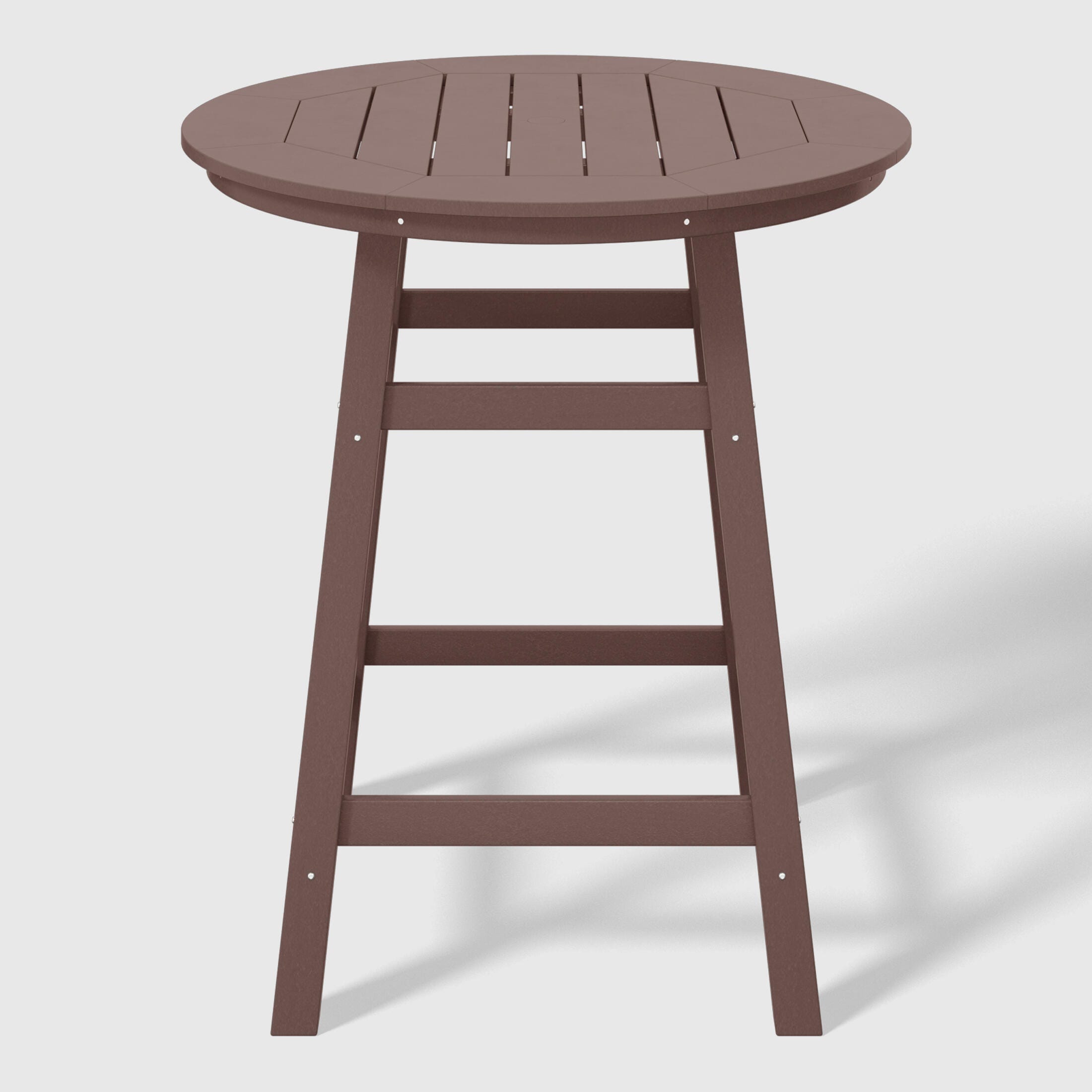 Westin Furniture Otto Outdoor Bar Table and 4 Bar Stools, Dark Brown, large