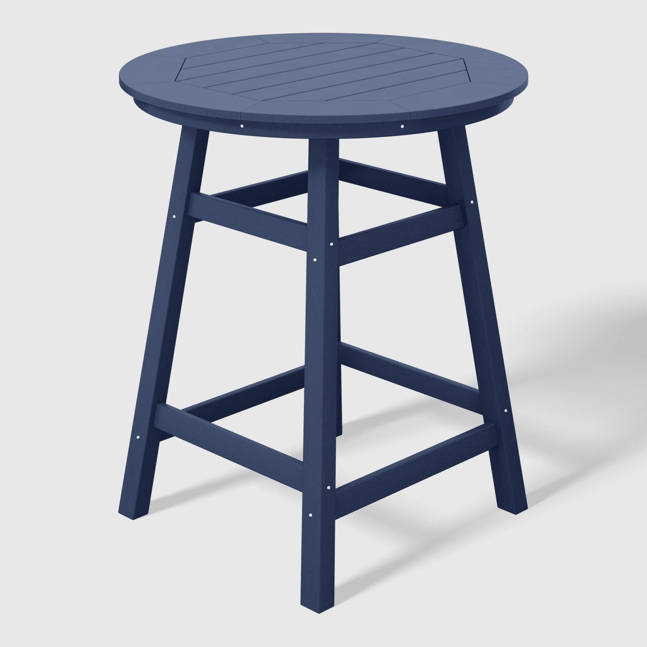 Westin Furniture Otto Outdoor Bar Table and 4 Bar Stools, Navy Blue, large