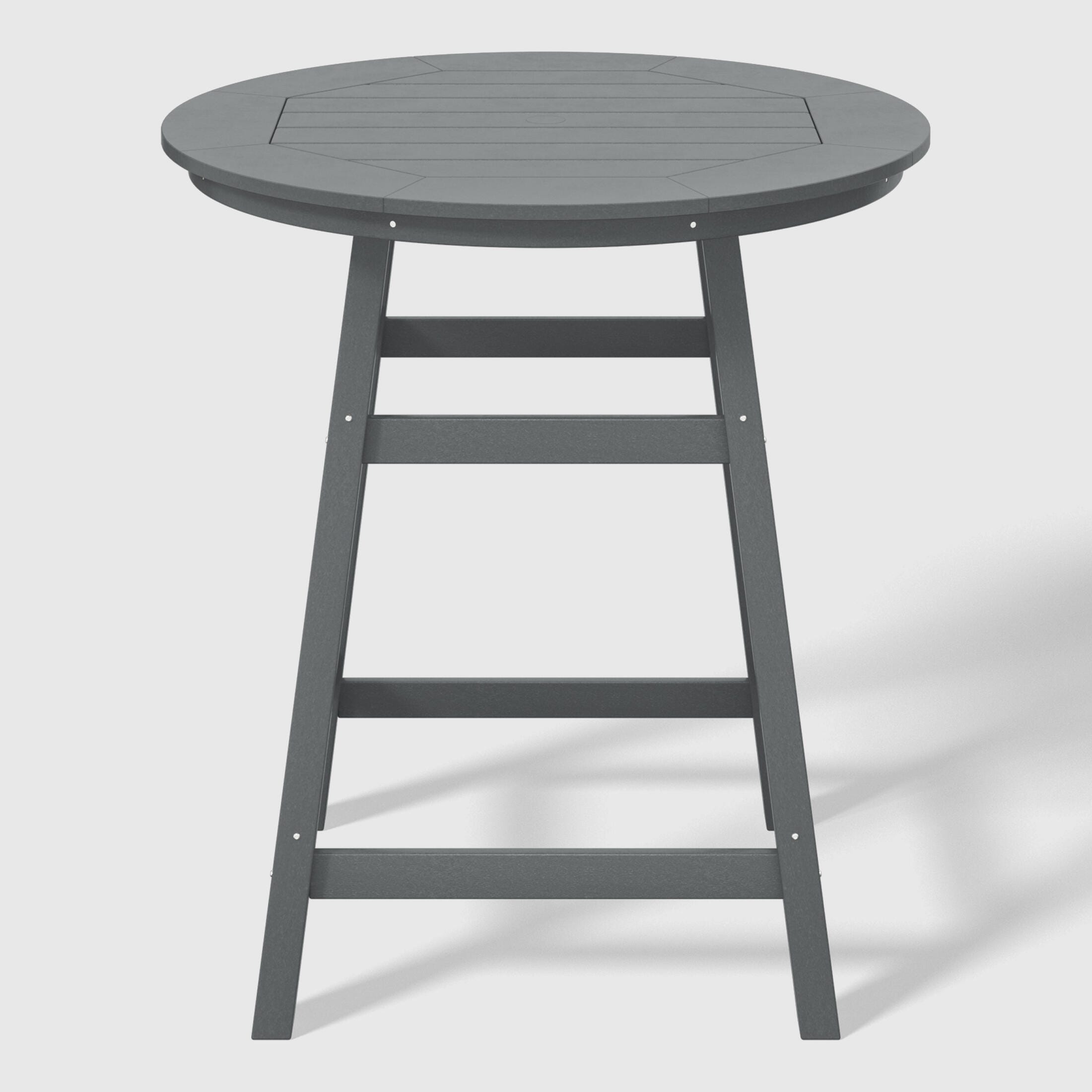 Westin Furniture Otto Outdoor Bar Table and 4 Bar Stools, Gray, large
