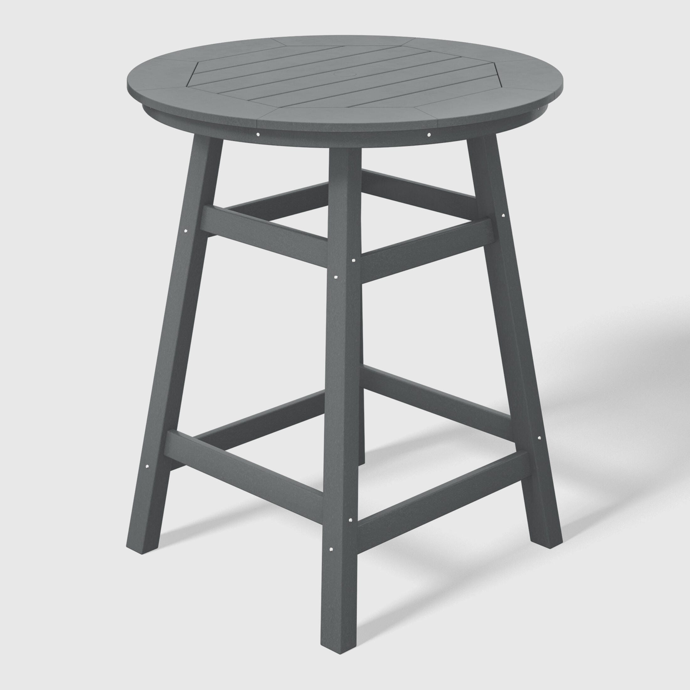 Westin Furniture Otto Outdoor Bar Table and 4 Bar Stools, Gray, large