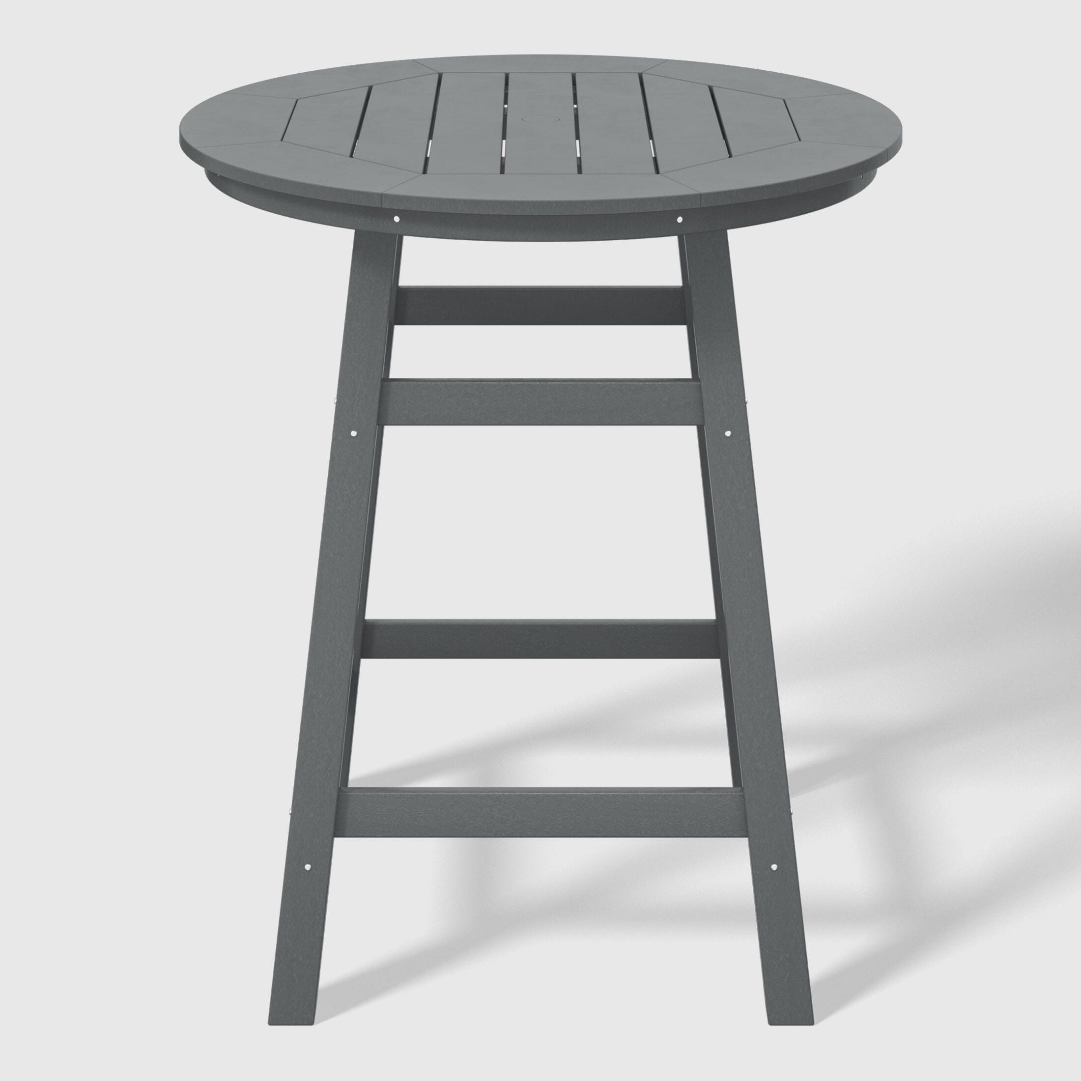 Westin Furniture Otto Outdoor Bar Table and 4 Bar Stools, Gray, large