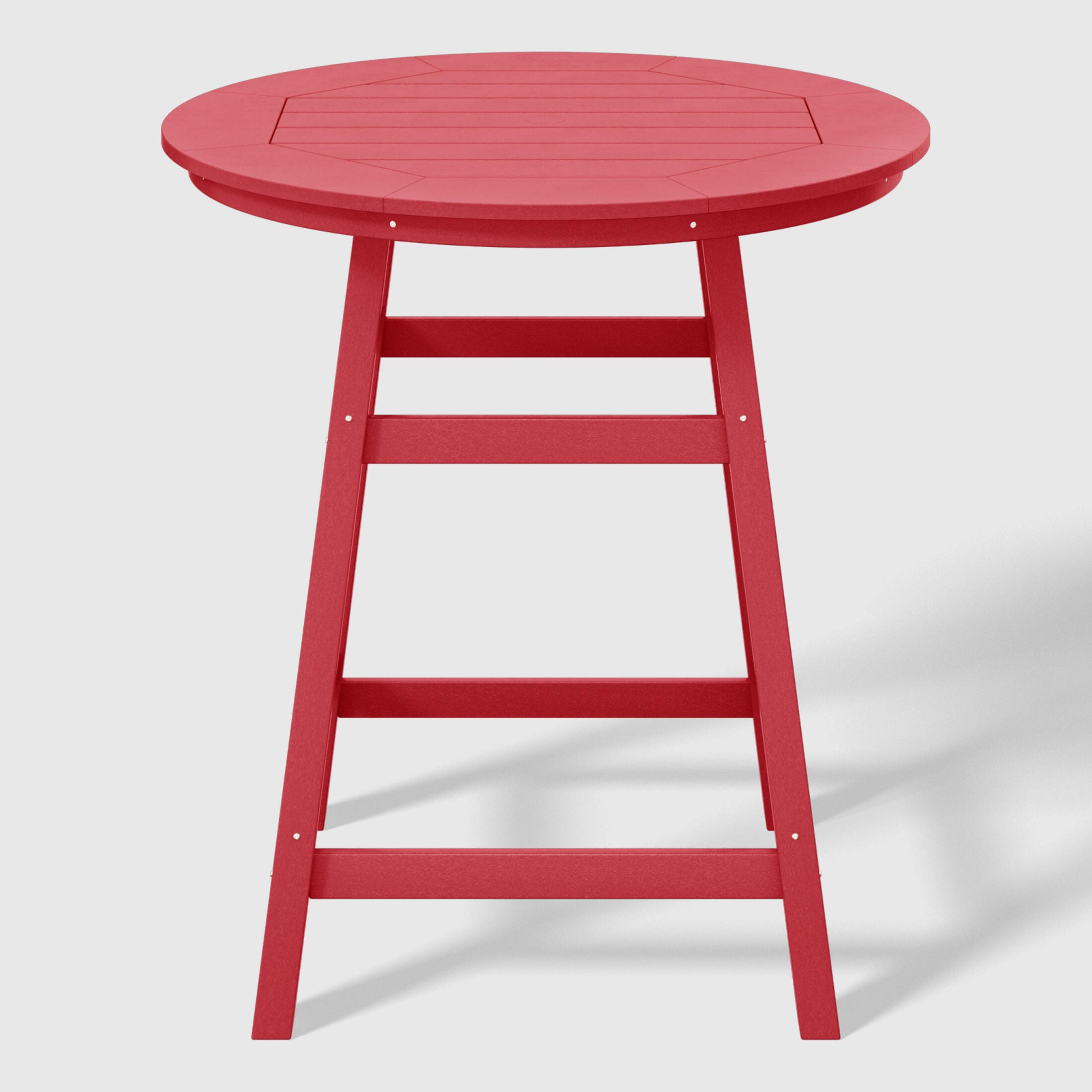 Westin Furniture Otto Outdoor Bar Table and 4 Bar Stools, Red, large