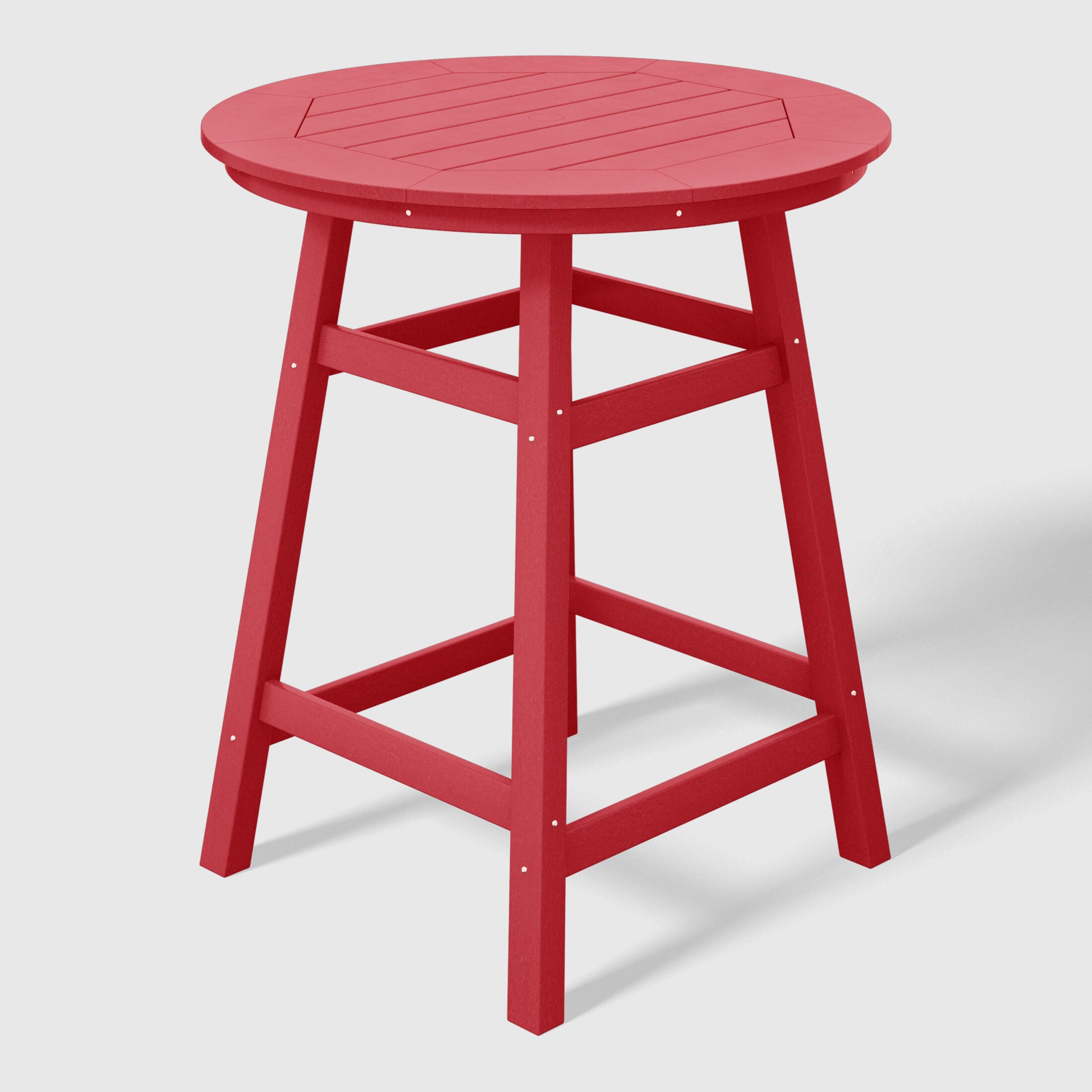 Westin Furniture Otto Outdoor Bar Table and 4 Bar Stools, Red, large