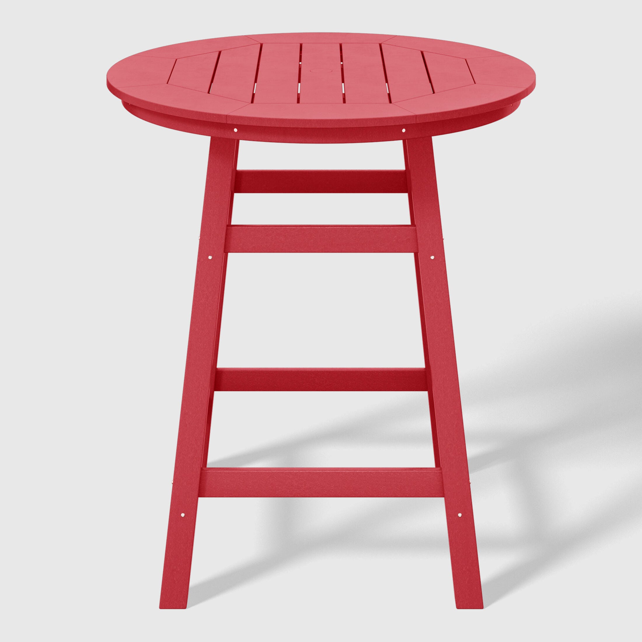 Westin Furniture Otto Outdoor Bar Table and 4 Bar Stools, Red, large