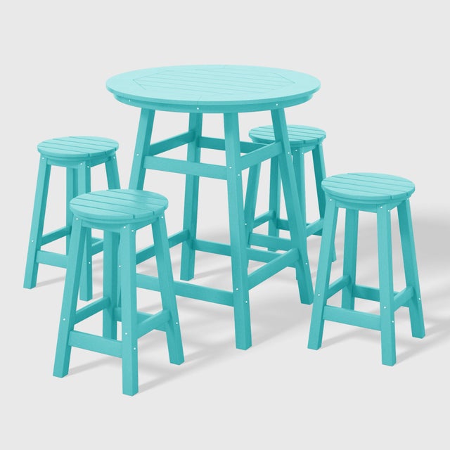 Westin Furniture Otto Outdoor Bar Table and 4 Bar Stools
