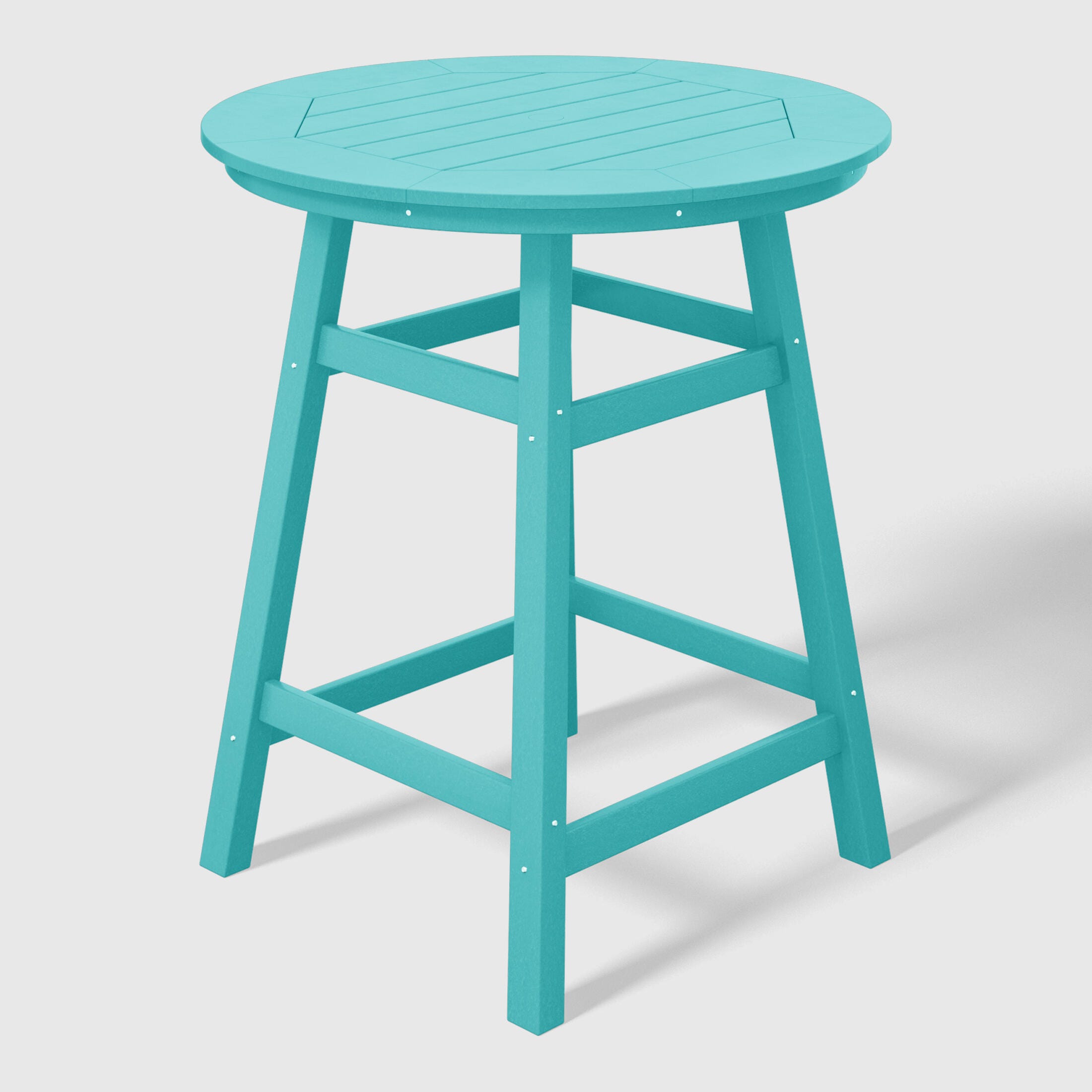 Westin Furniture Otto Outdoor Bar Table and 4 Bar Stools, Turquoise, large