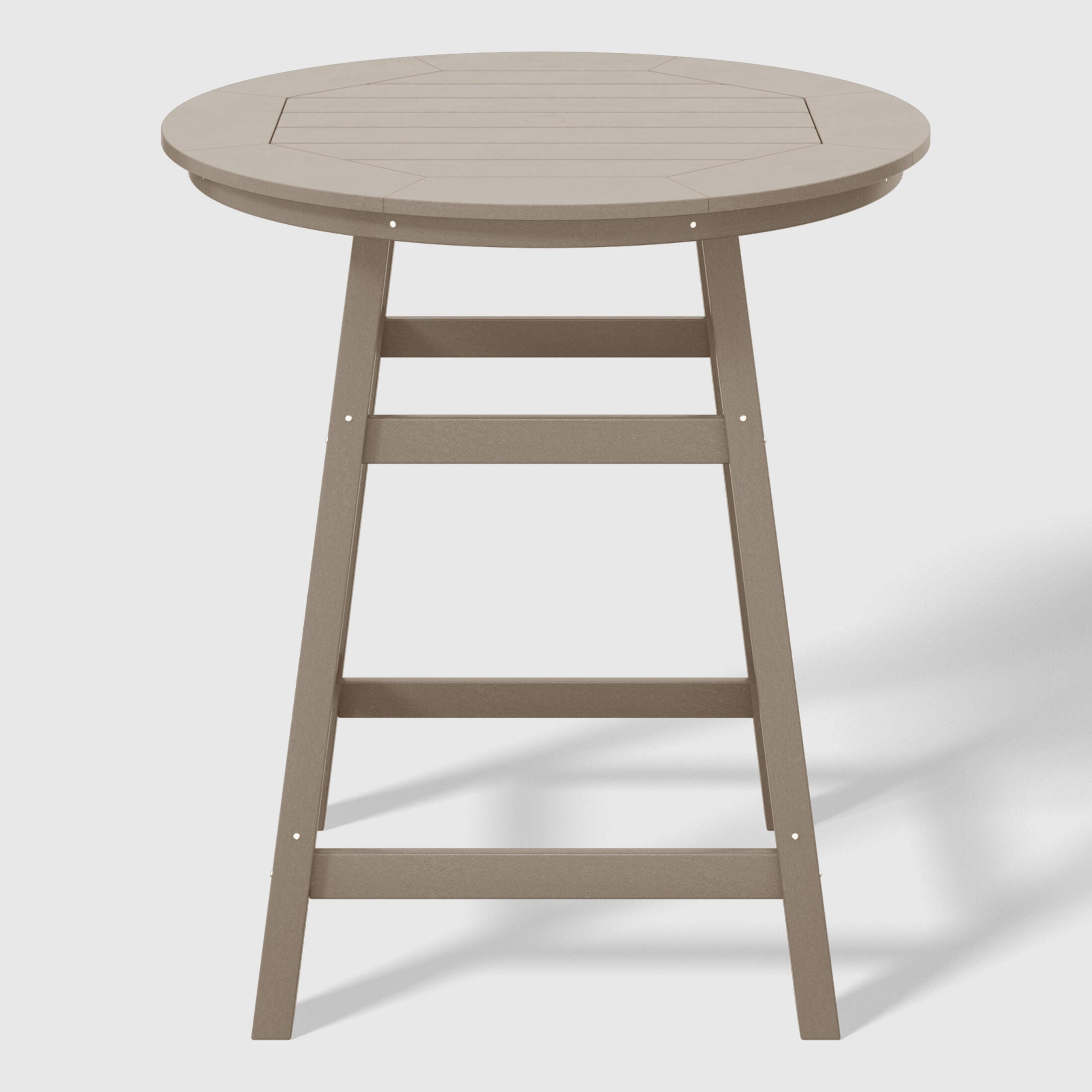 Westin Furniture Otto Outdoor Bar Table and 4 Bar Stools, Weathered Wood, large