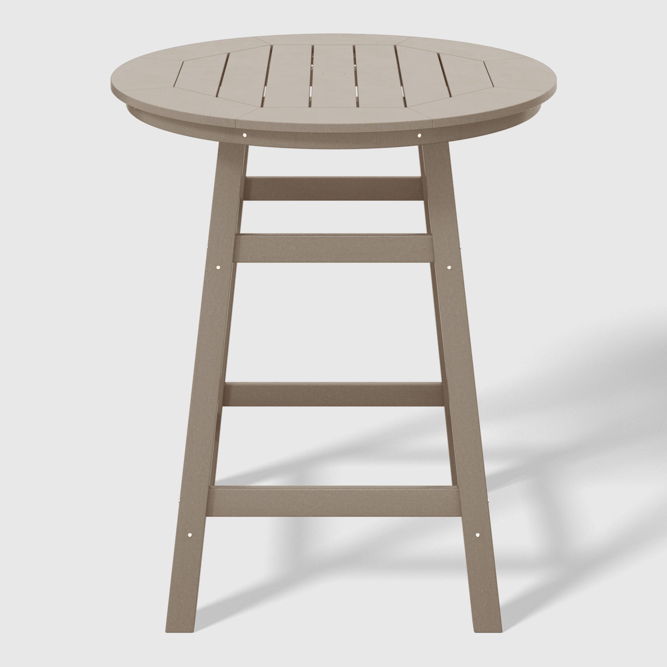 Westin Furniture Otto Outdoor Bar Table and 4 Bar Stools, Weathered Wood, large