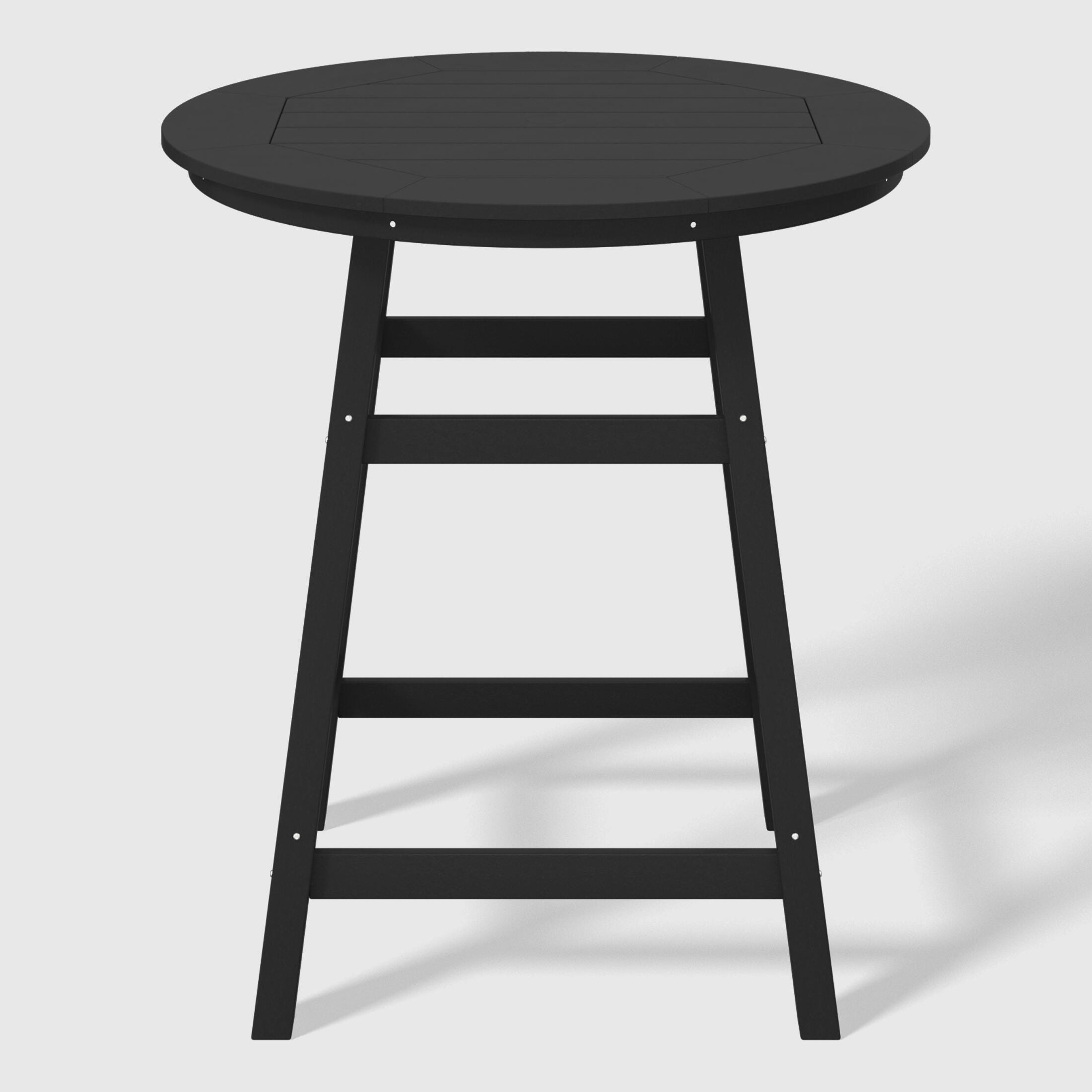 Westin Furniture Otto Outdoor Bar Table and 4 Bar Stools, Black, large