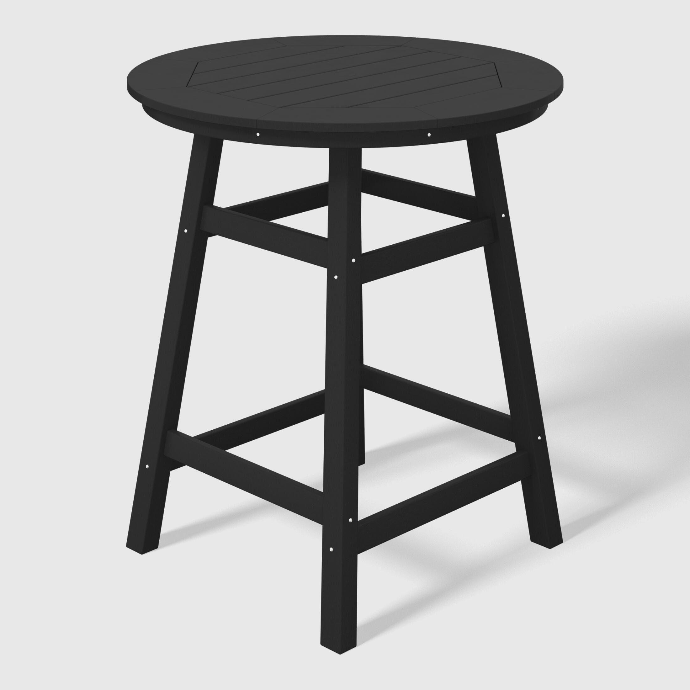 Westin Furniture Otto Outdoor Bar Table and 4 Bar Stools, Black, large