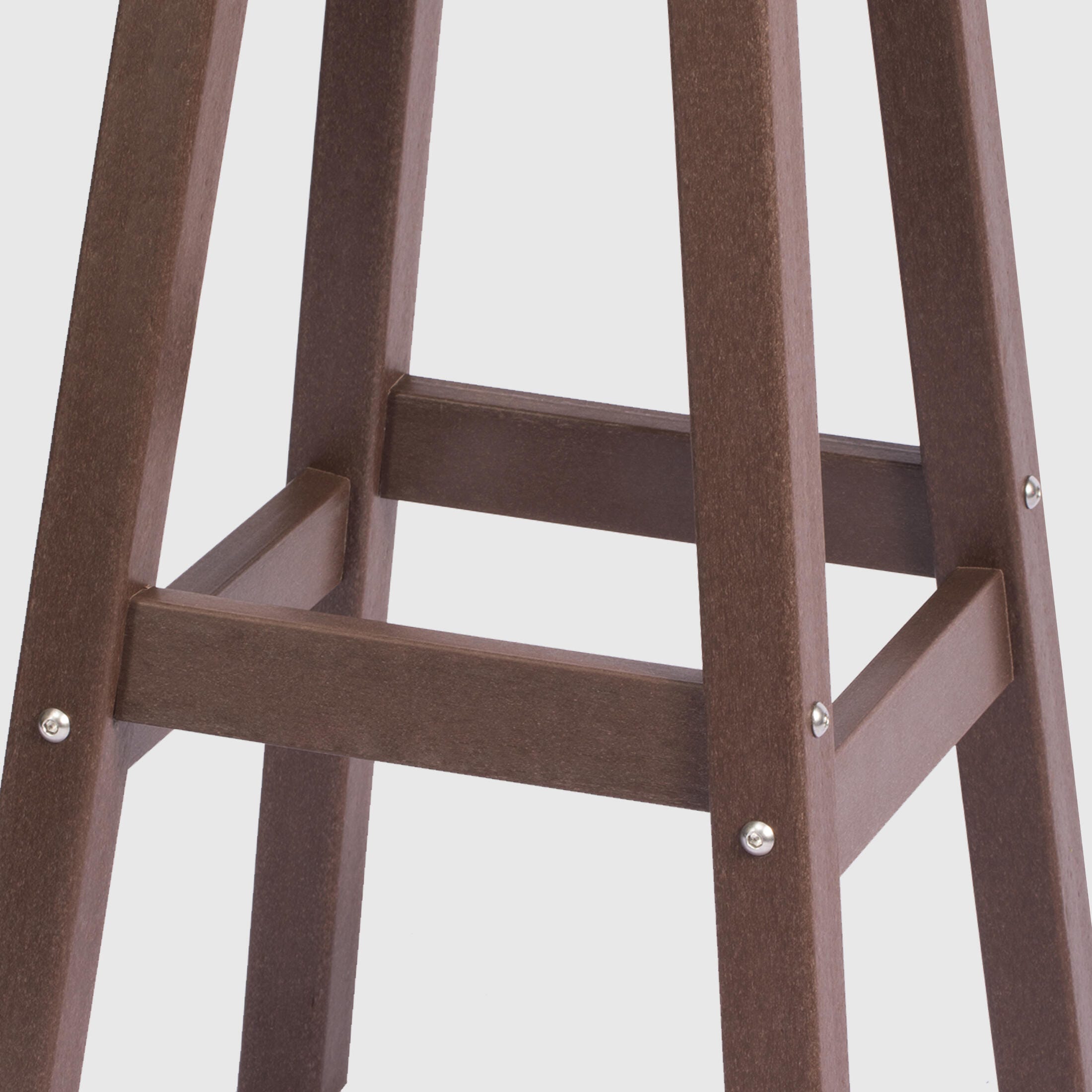 Westin Furniture Otto Outdoor Square Bar Table and 4 Bar Stools, Dark Brown, large