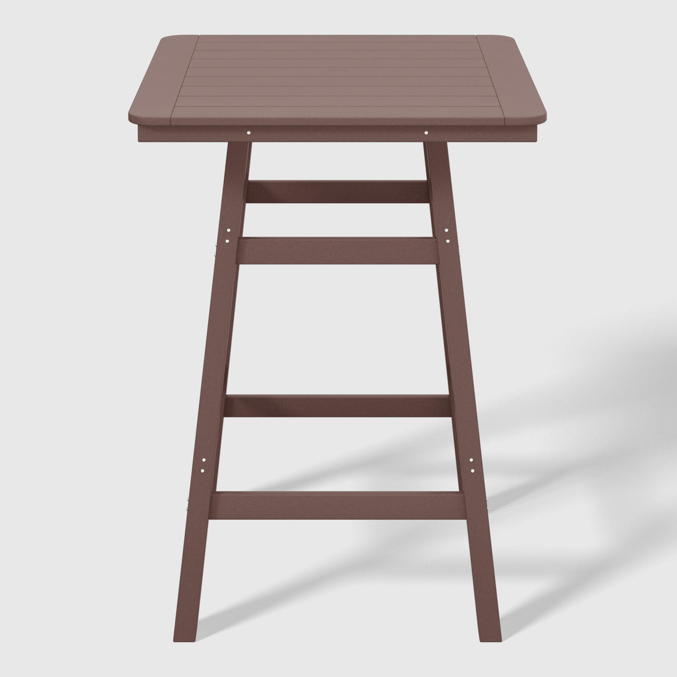 Westin Furniture Otto Outdoor Square Bar Table and 4 Bar Stools, Dark Brown, large