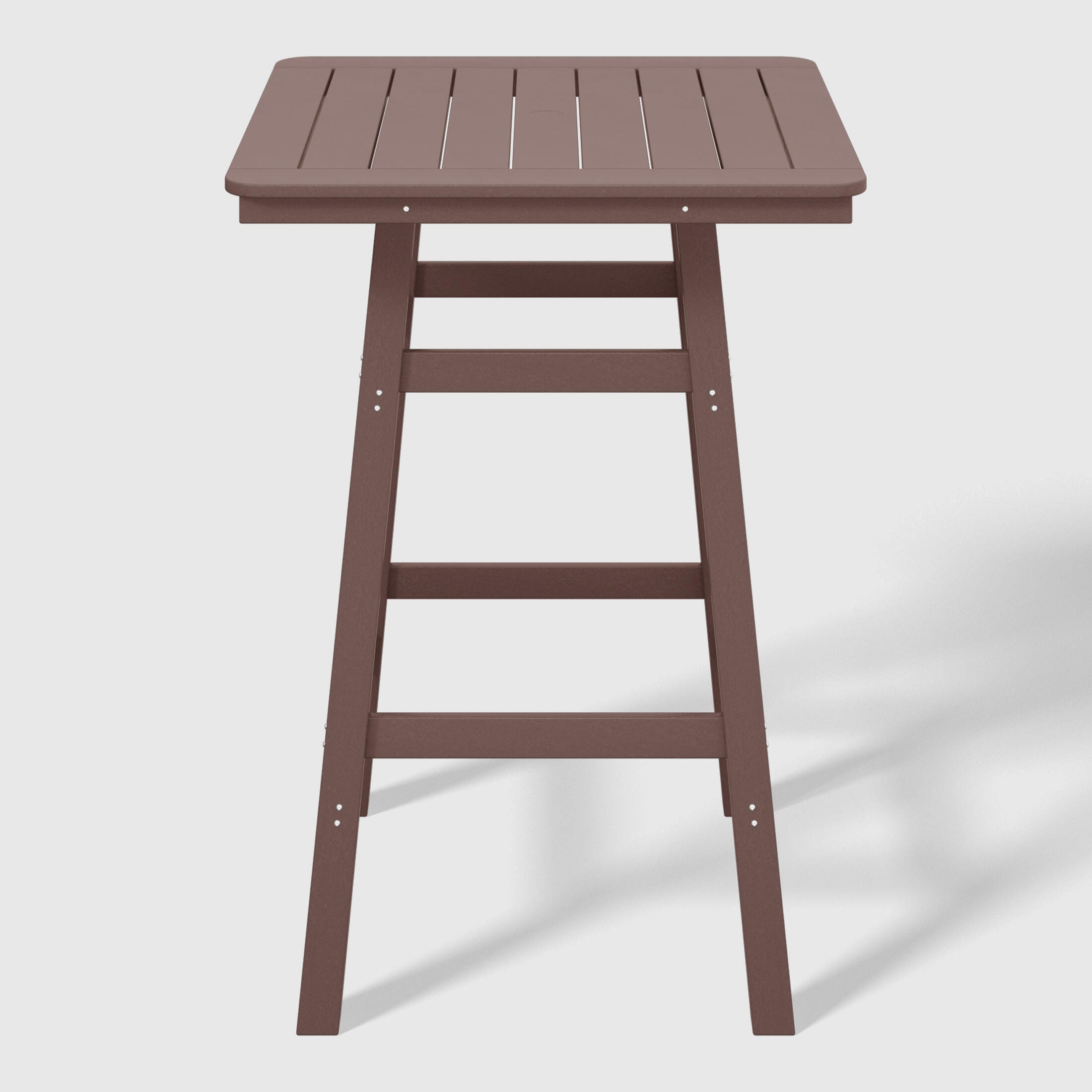 Westin Furniture Otto Outdoor Square Bar Table and 4 Bar Stools, Dark Brown, large