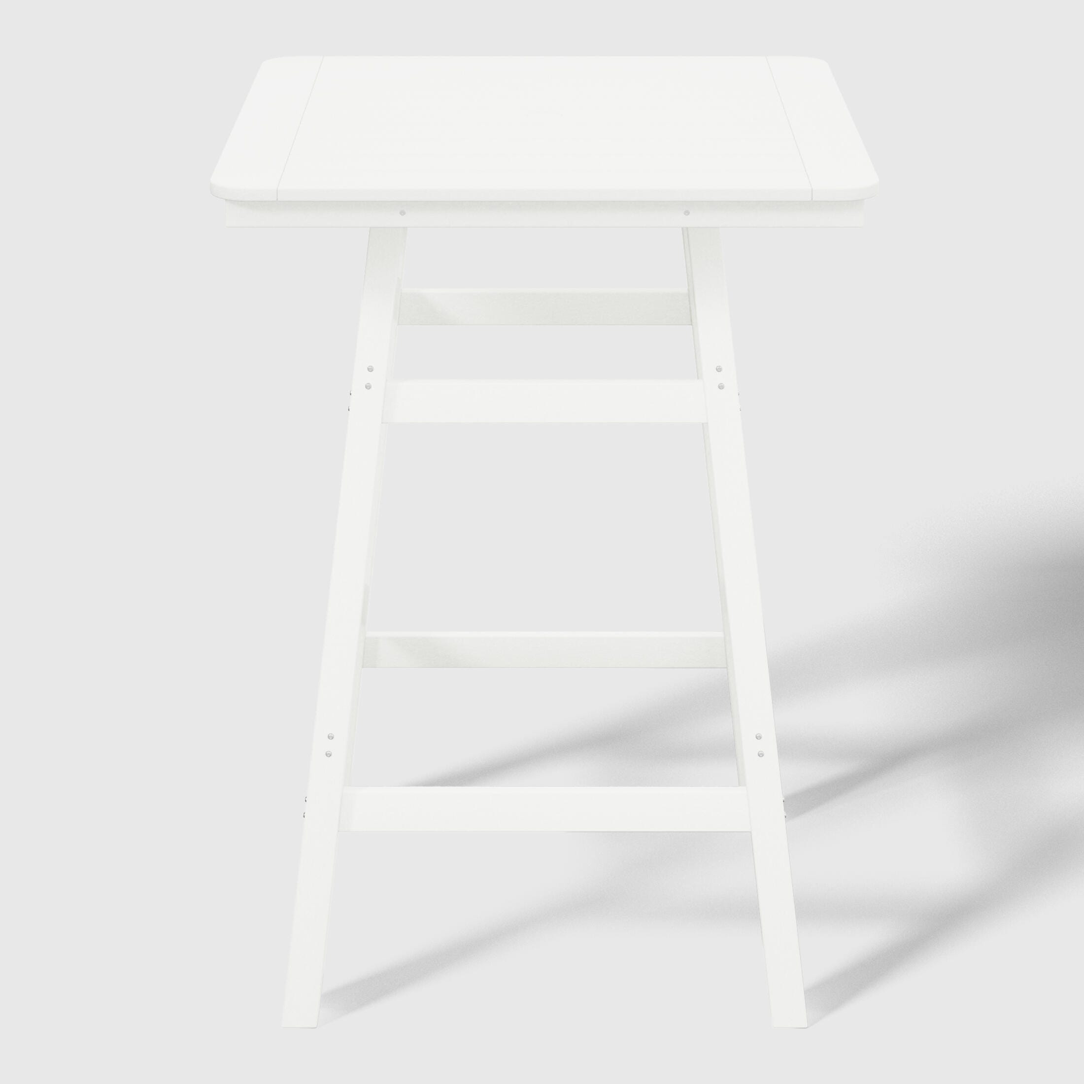 Westin Furniture Otto Outdoor Square Bar Table and 4 Bar Stools, White, large