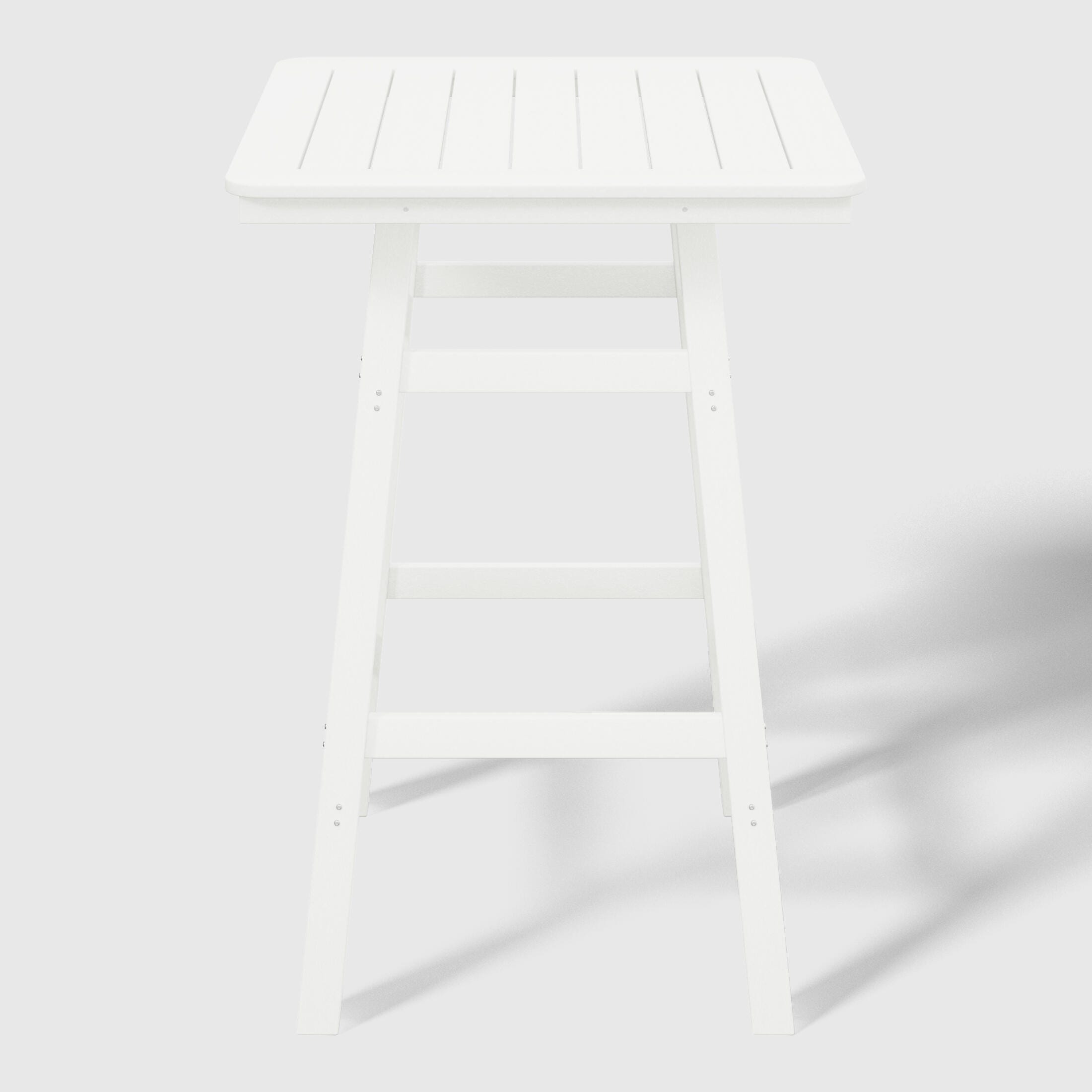 Westin Furniture Otto Outdoor Square Bar Table and 4 Bar Stools, White, large