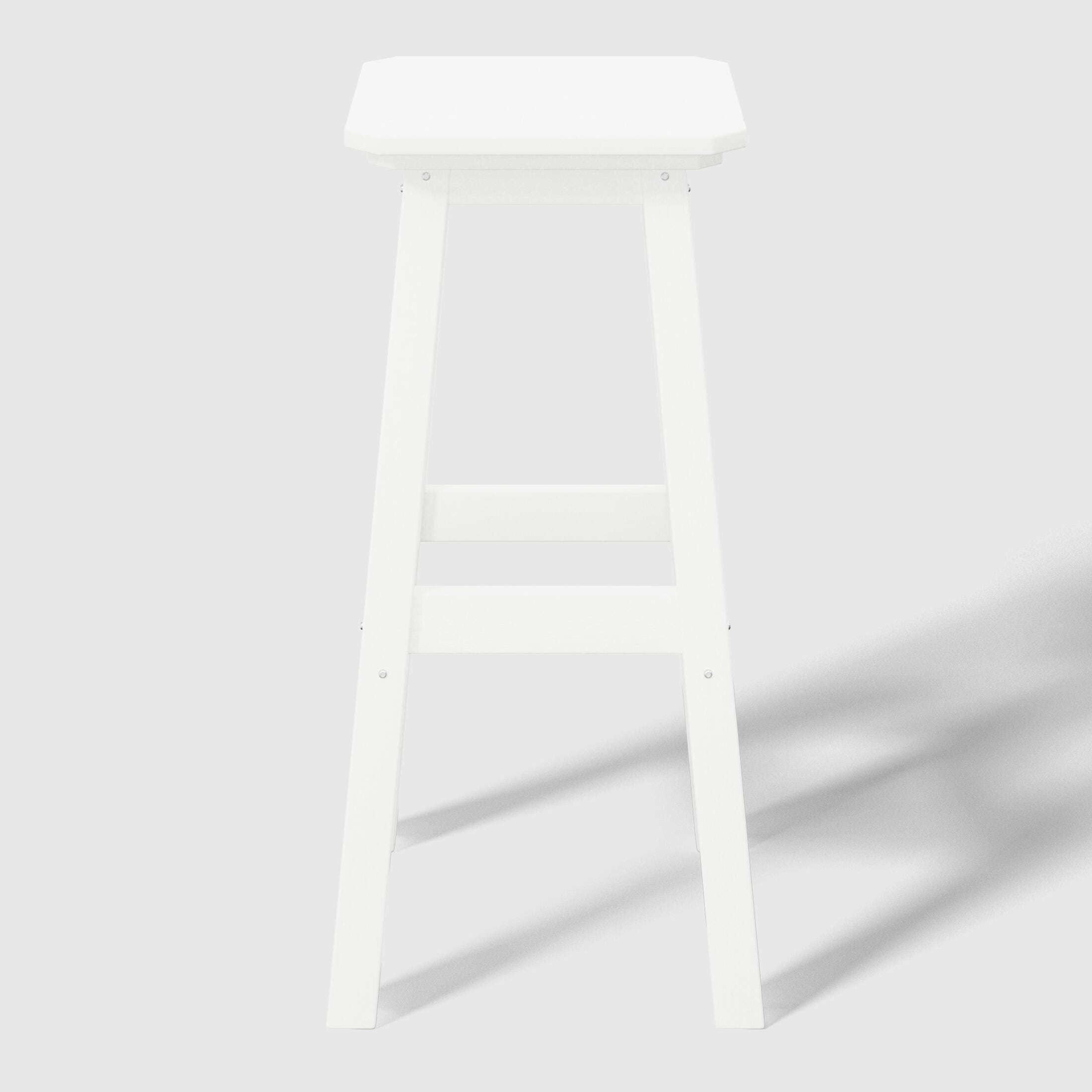 Westin Furniture Otto Outdoor Square Bar Table and 4 Bar Stools, White, large