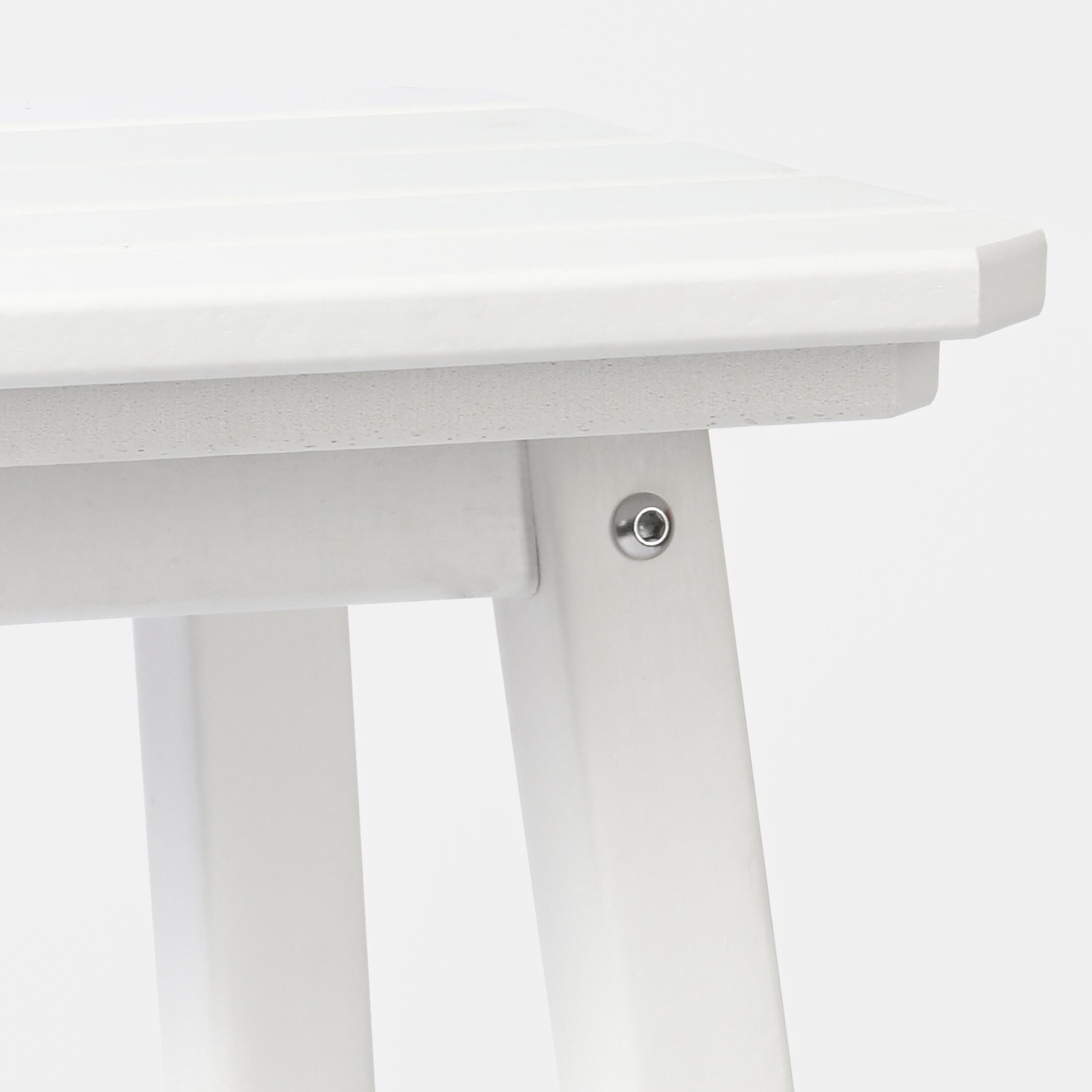 Westin Furniture Otto Outdoor Square Bar Table and 4 Bar Stools, White, large