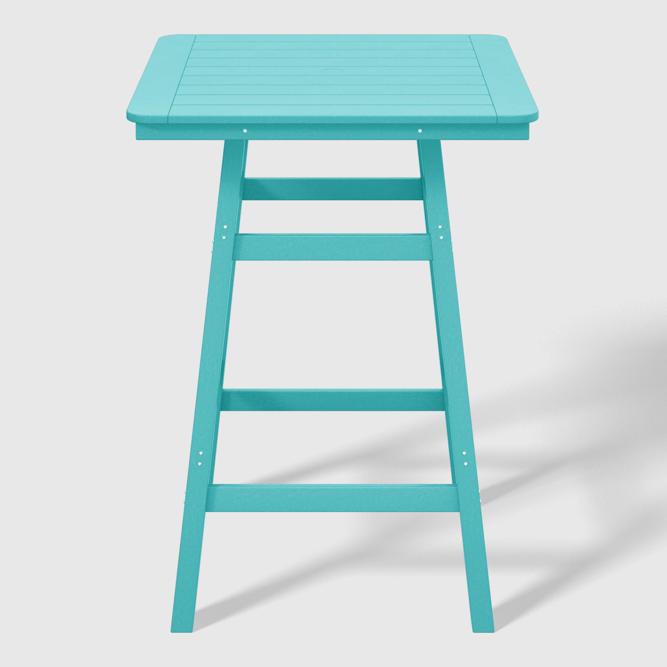 Westin Furniture Otto Outdoor Square Bar Table and 4 Bar Stools, Turquoise, large