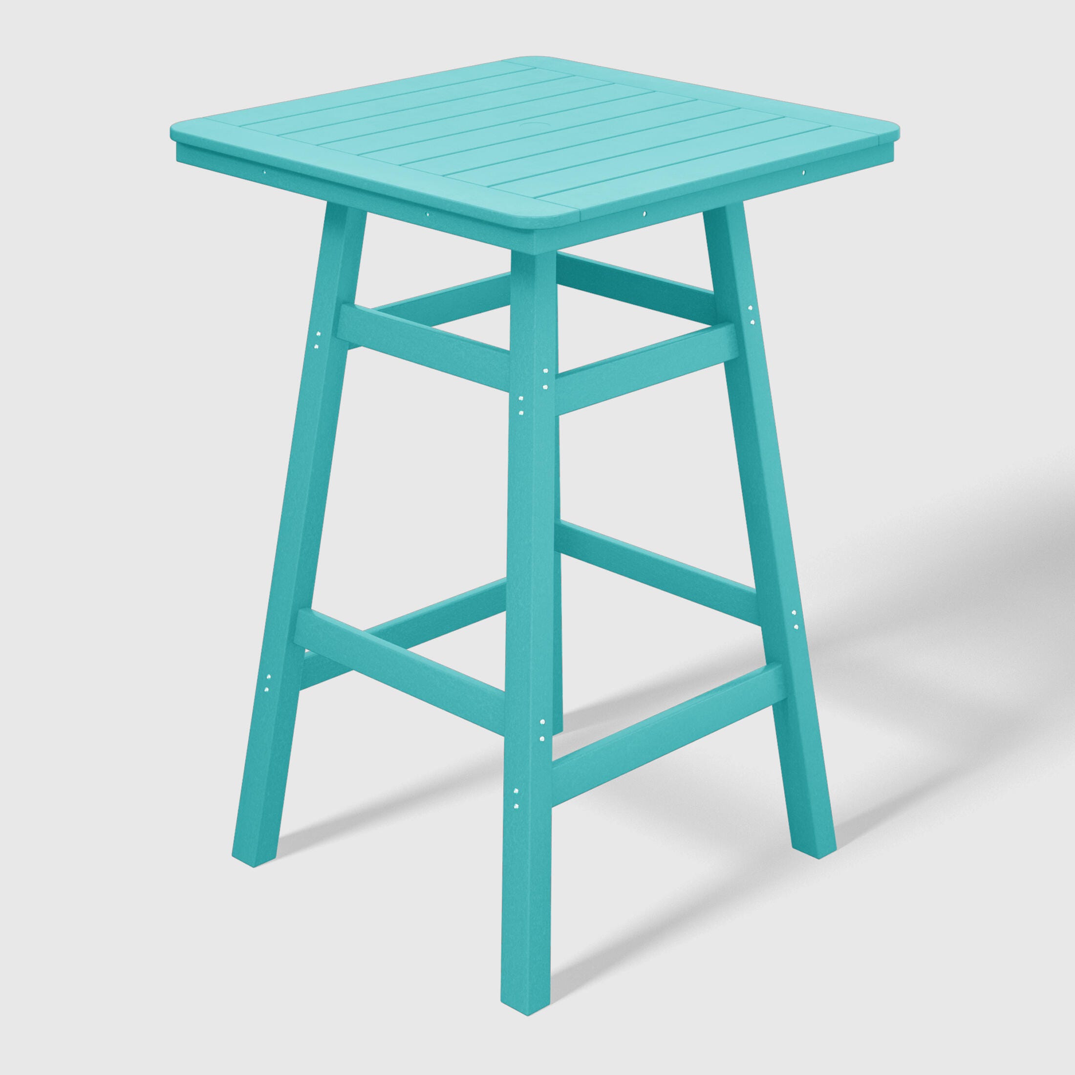 Westin Furniture Otto Outdoor Square Bar Table and 4 Bar Stools, Turquoise, large