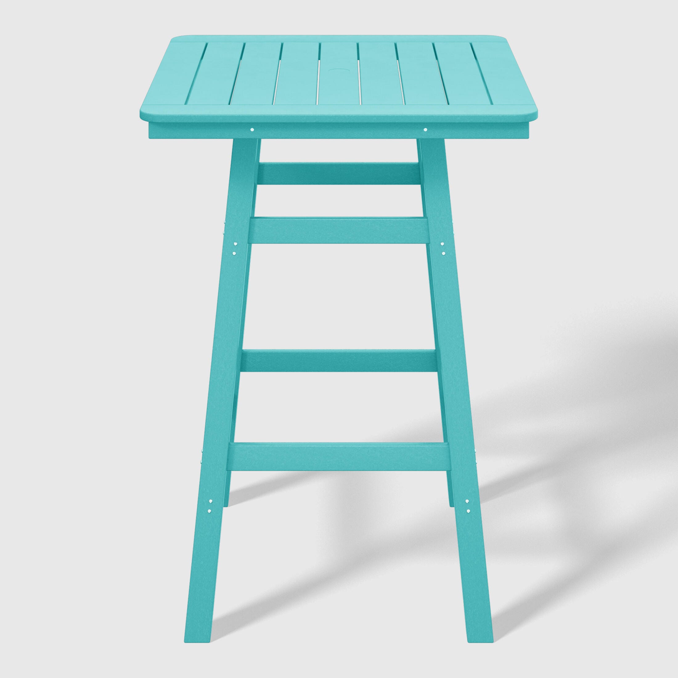 Westin Furniture Otto Outdoor Square Bar Table and 4 Bar Stools, Turquoise, large
