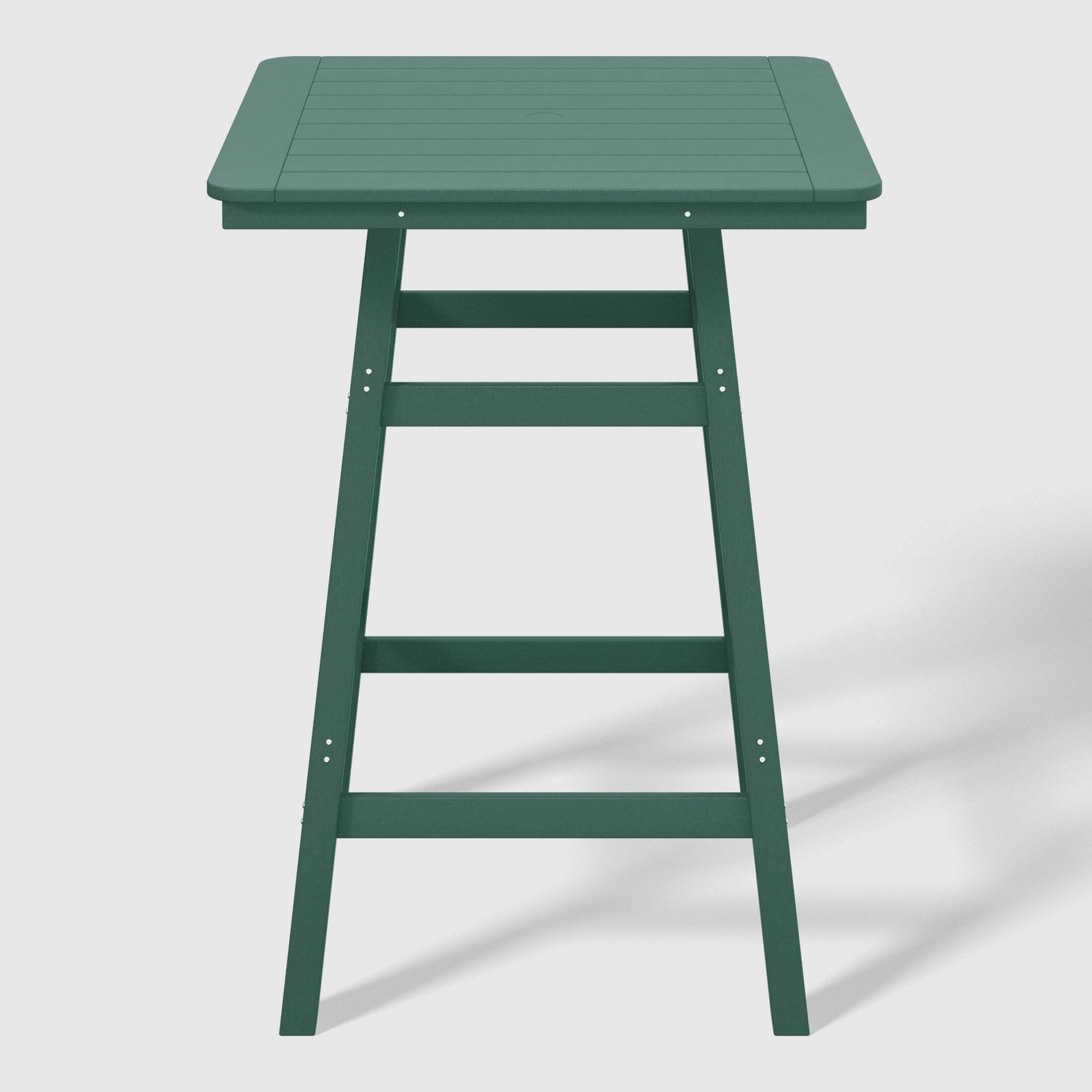 Westin Furniture Otto Outdoor Square Bar Table and 4 Bar Stools, Dark Green, large
