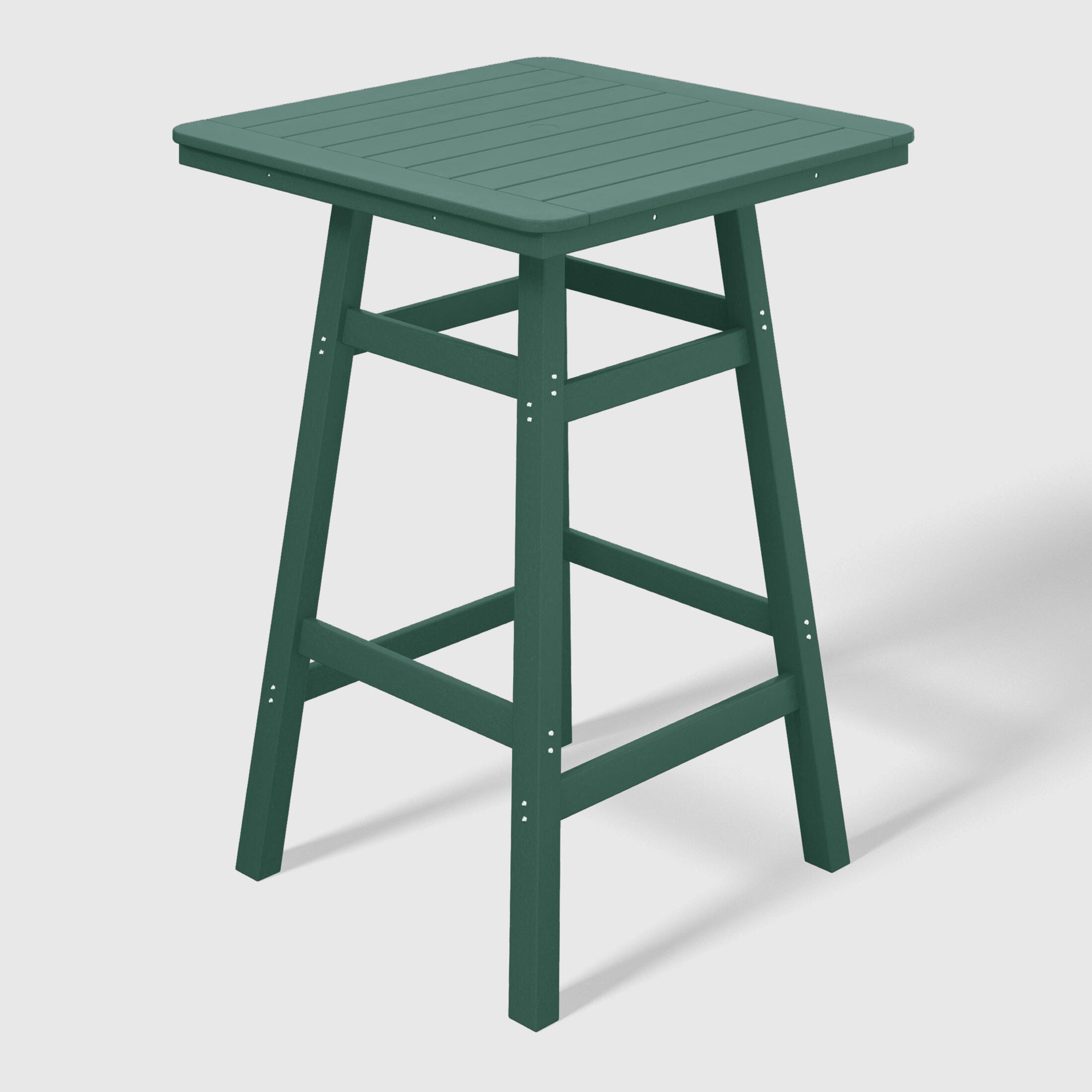 Westin Furniture Otto Outdoor Square Bar Table and 4 Bar Stools, Dark Green, large