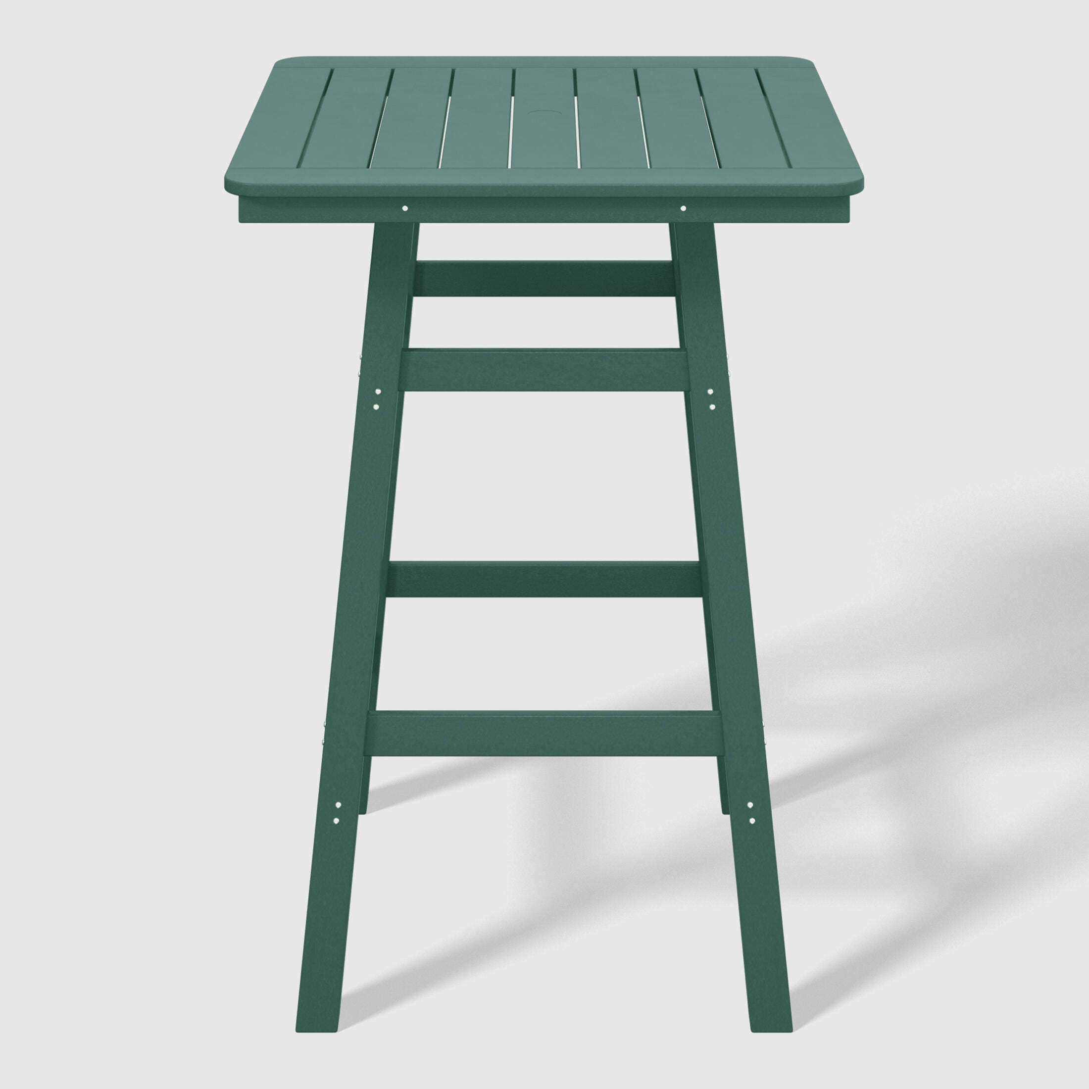 Westin Furniture Otto Outdoor Square Bar Table and 4 Bar Stools, Dark Green, large