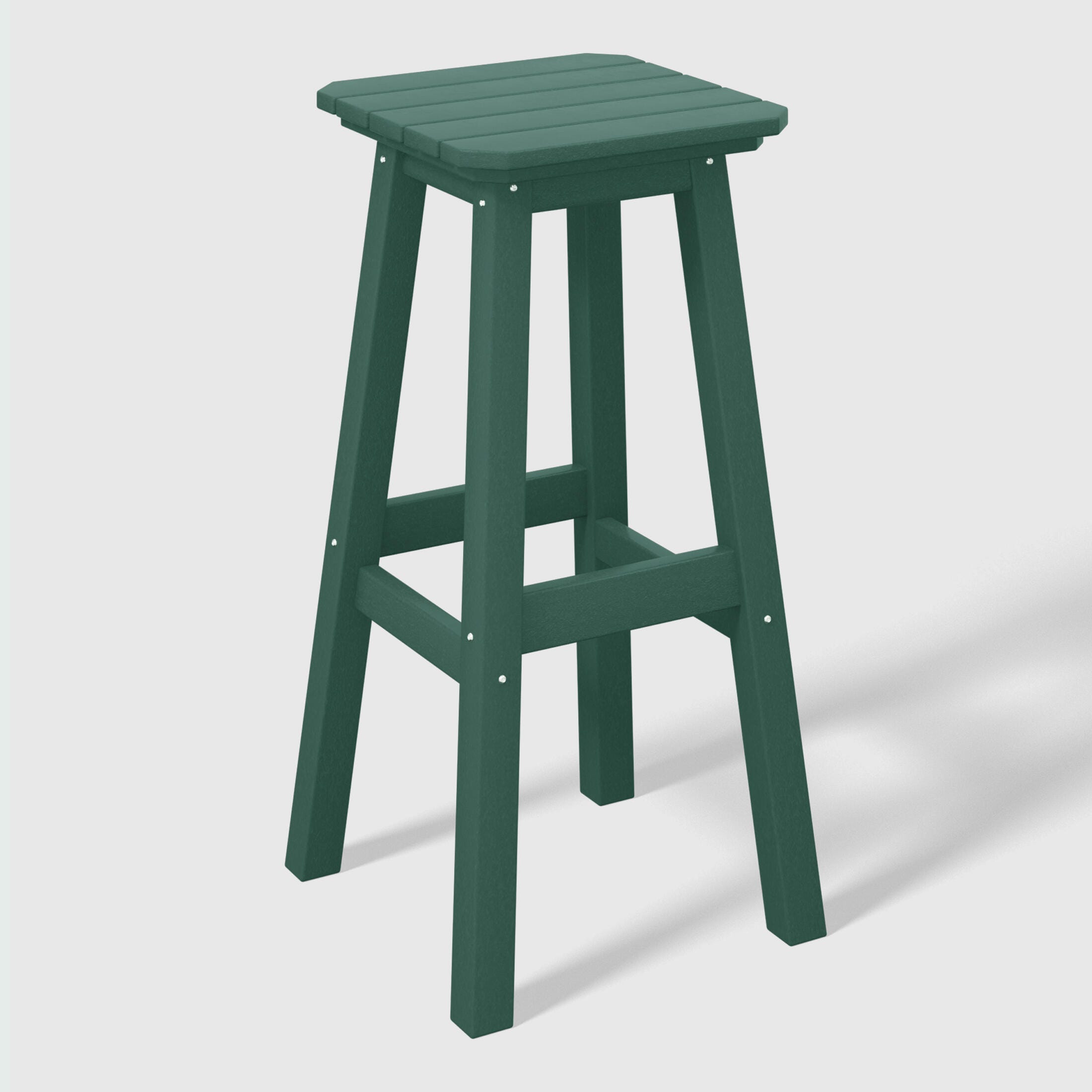 Westin Furniture Otto Outdoor Square Bar Table and 4 Bar Stools, Dark Green, large