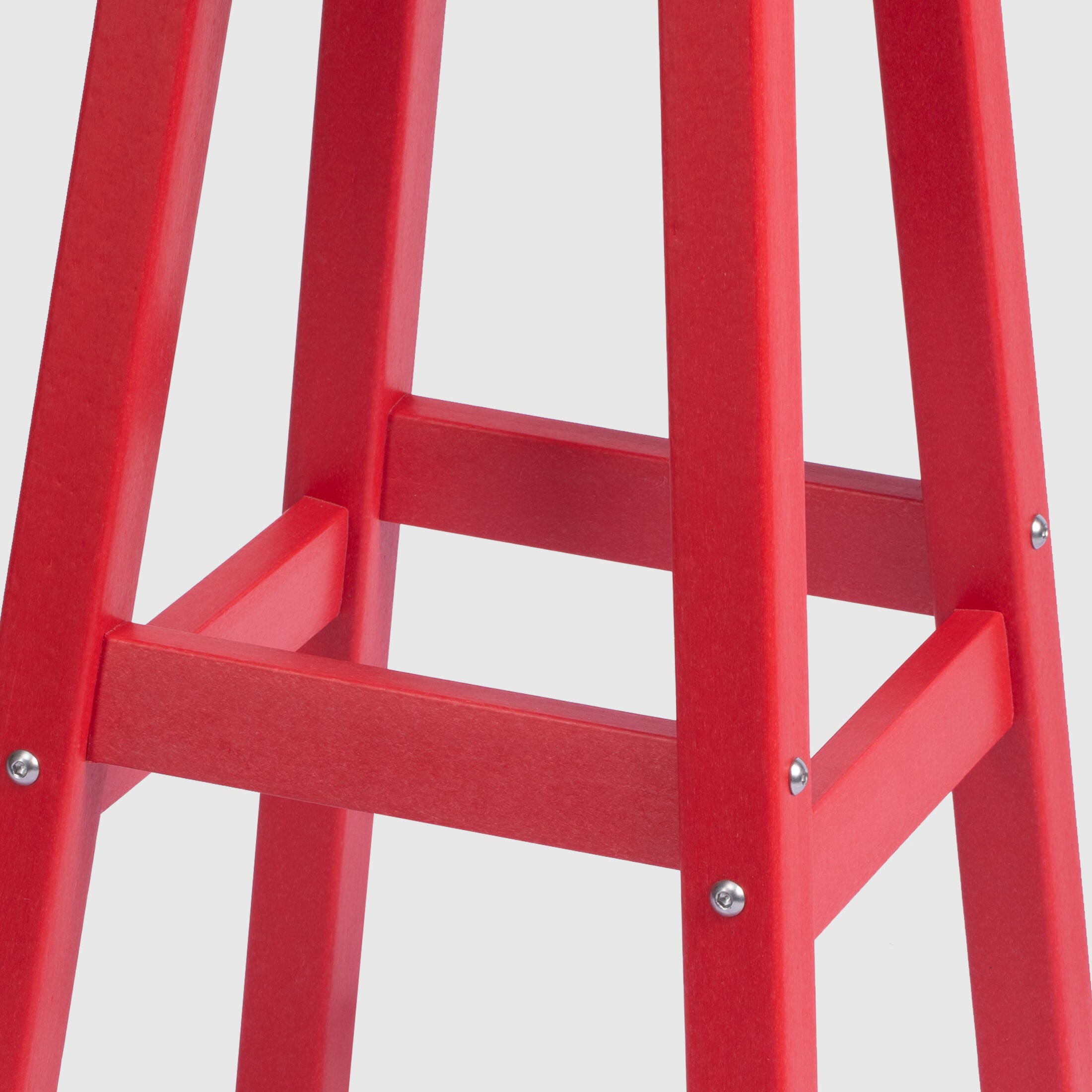 Westin Furniture Otto Outdoor Square Bar Table and 4 Bar Stools, Red, large