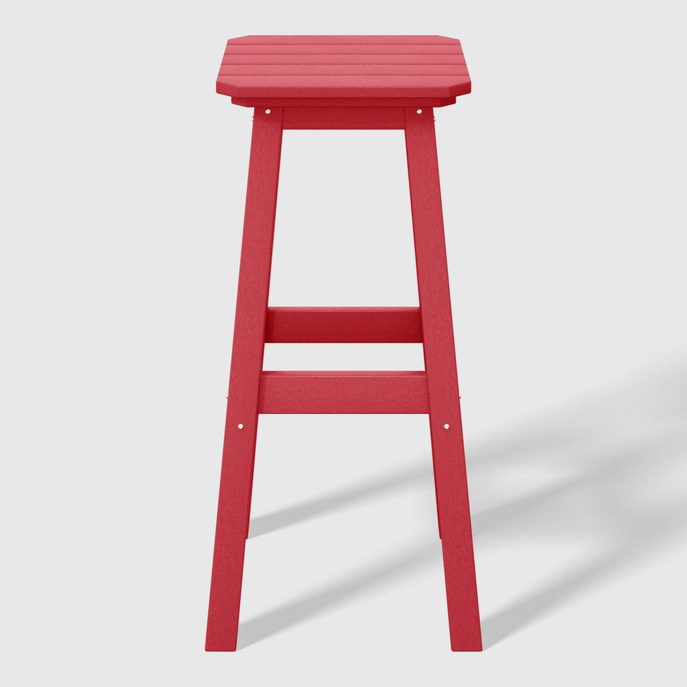 Westin Furniture Otto Outdoor Square Bar Table and 4 Bar Stools, Red, large