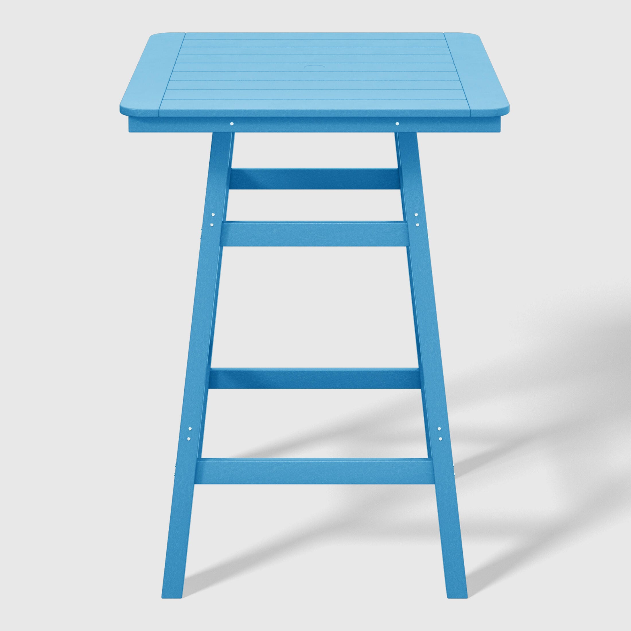 Westin Furniture Otto Outdoor Square Bar Table and 4 Bar Stools, Pacific Blue, large