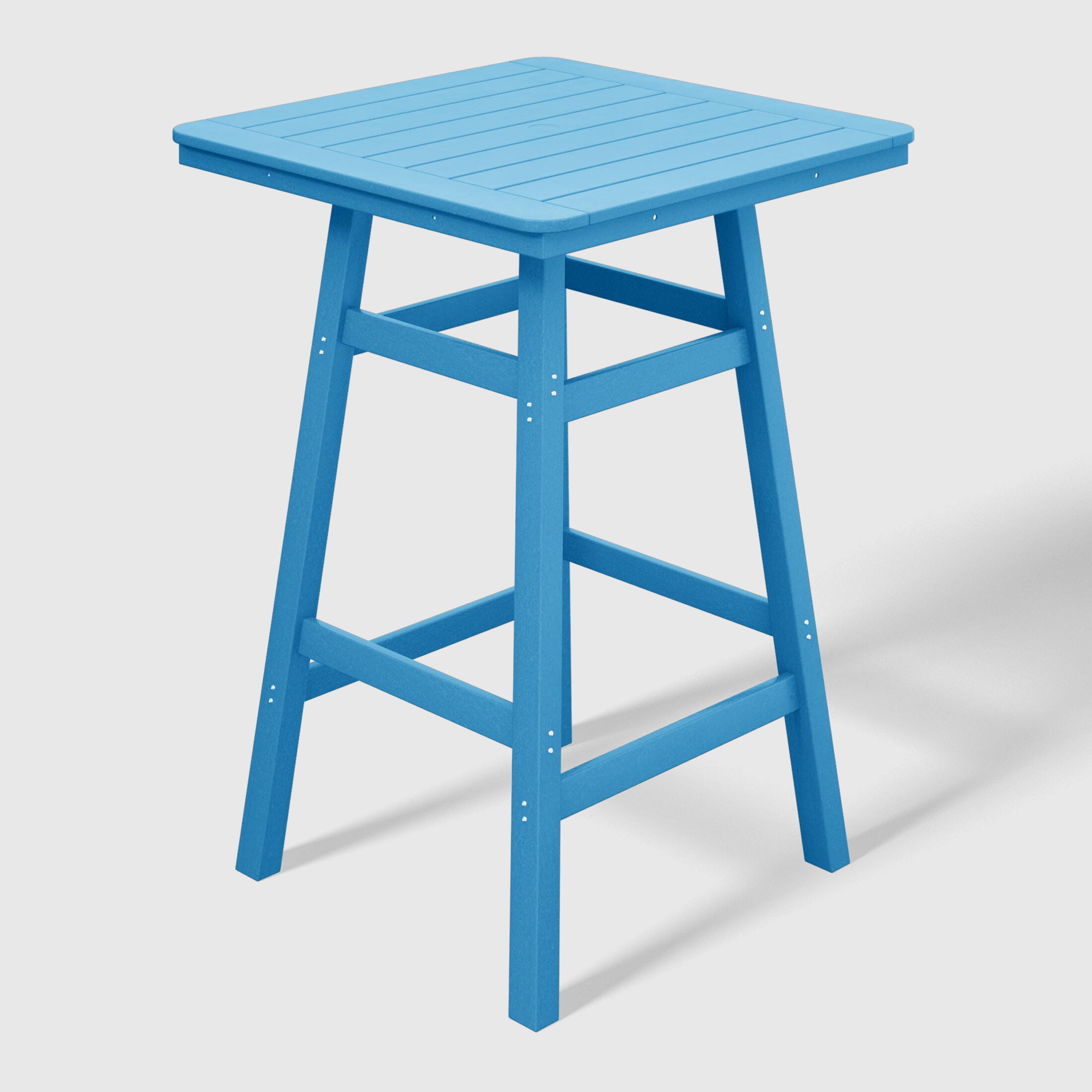Westin Furniture Otto Outdoor Square Bar Table and 4 Bar Stools, Pacific Blue, large