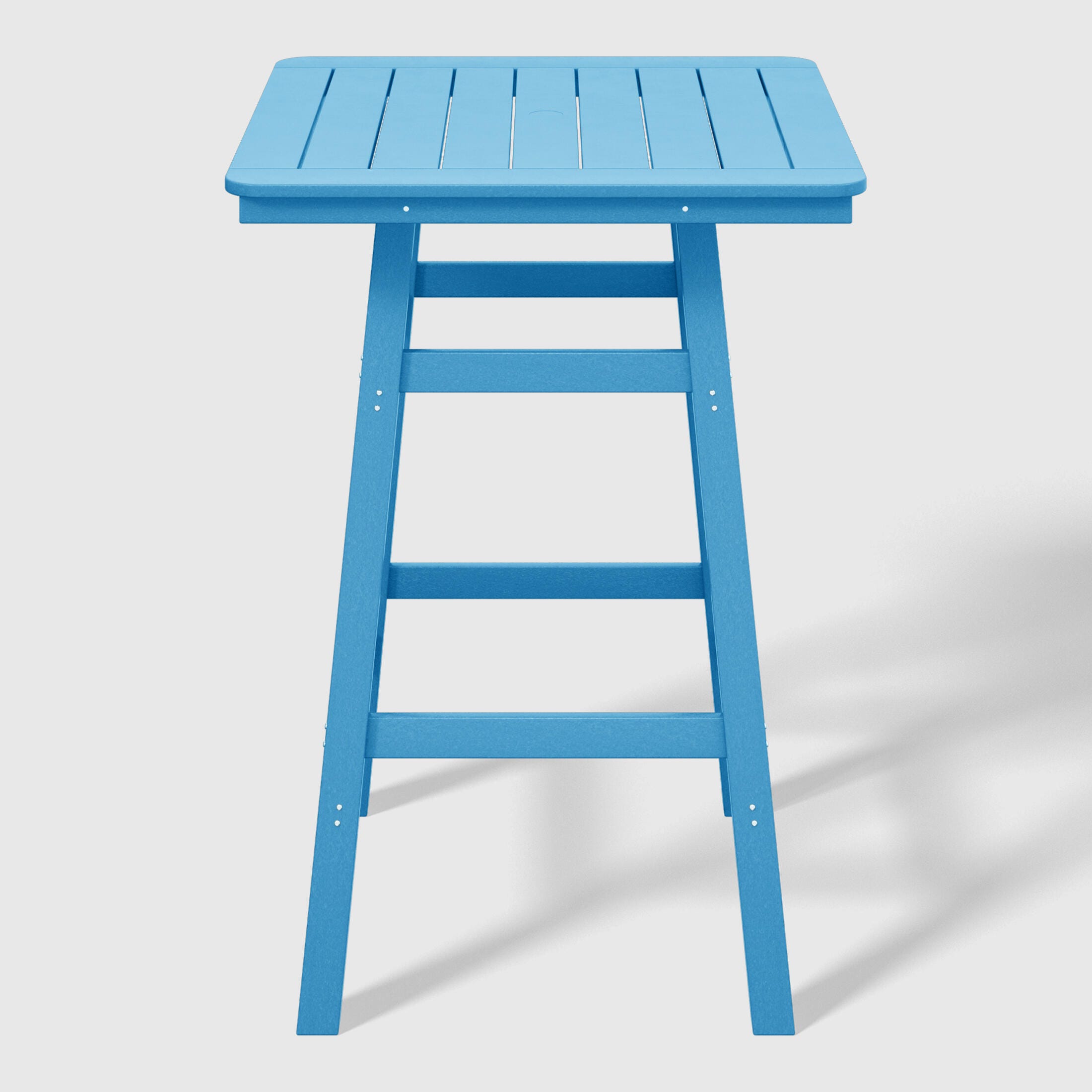 Westin Furniture Otto Outdoor Square Bar Table and 4 Bar Stools, Pacific Blue, large