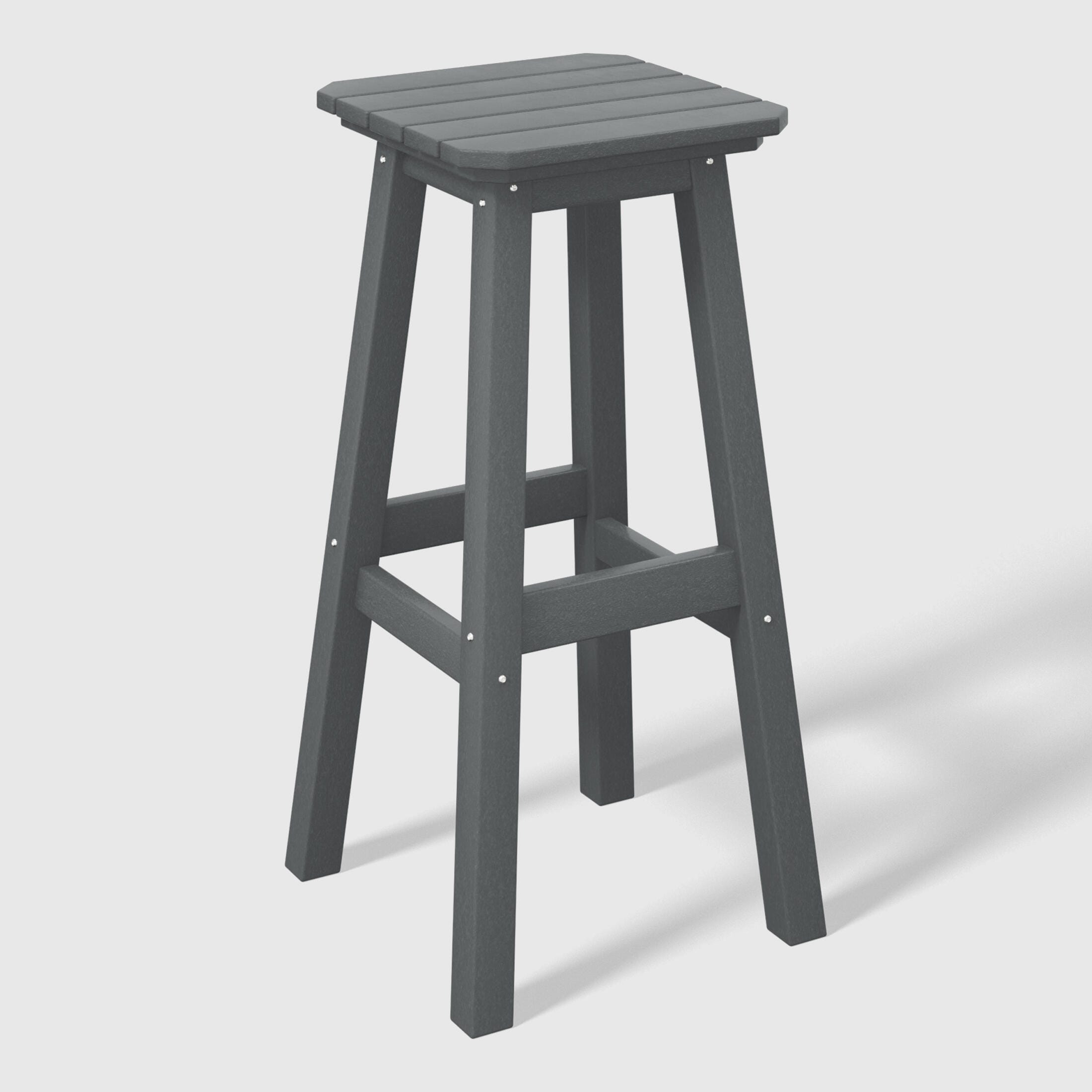 Westin Furniture Otto Outdoor Square Bar Table and 4 Bar Stools, Gray, large
