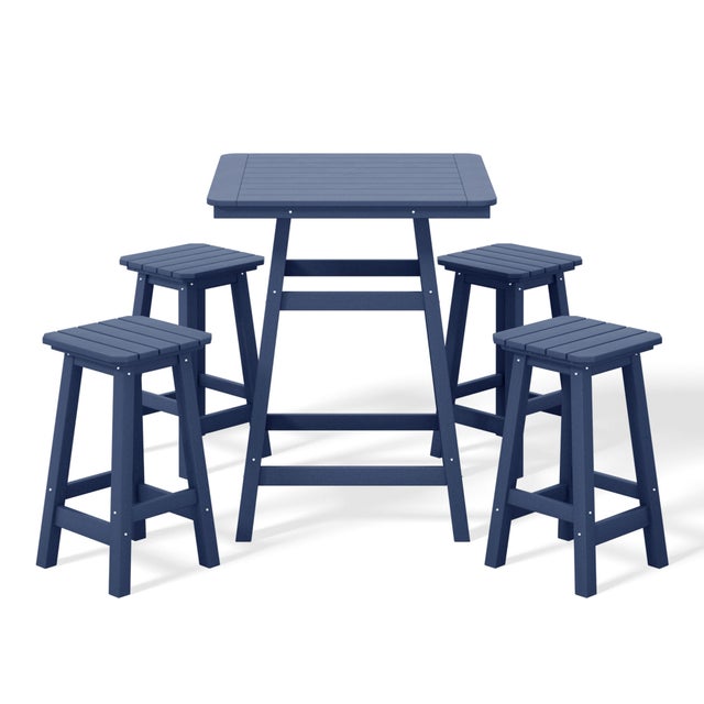 Westin Furniture Otto Outdoor Counter Height Bar Table and 4 Bar Stools