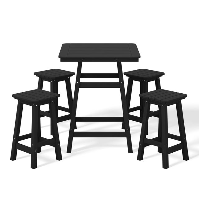 Westin Furniture Otto Outdoor Counter Height Bar Table and 4 Bar Stools
