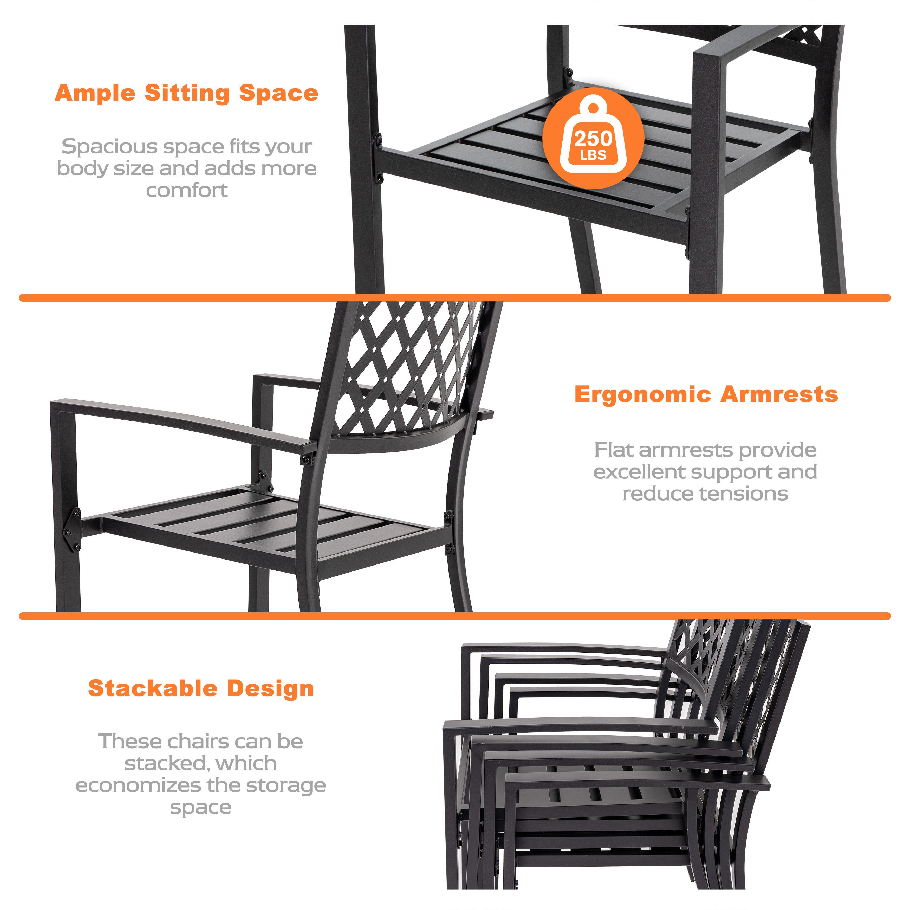 Nuu Garden Outdoor Bistro Table and 2 Chairs, , large
