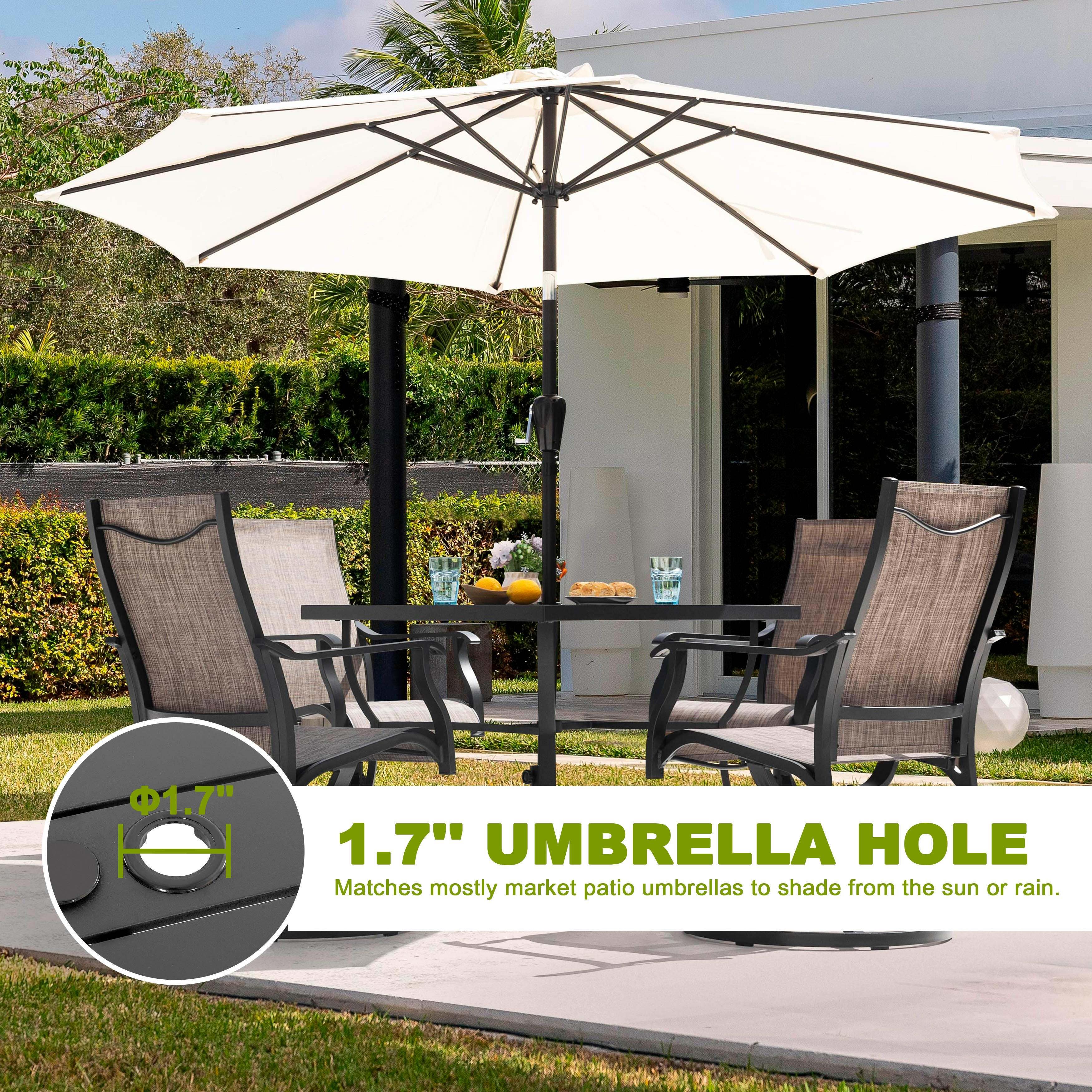 Nuu Garden Outdoor Dining Table and 4 Chairs, , large