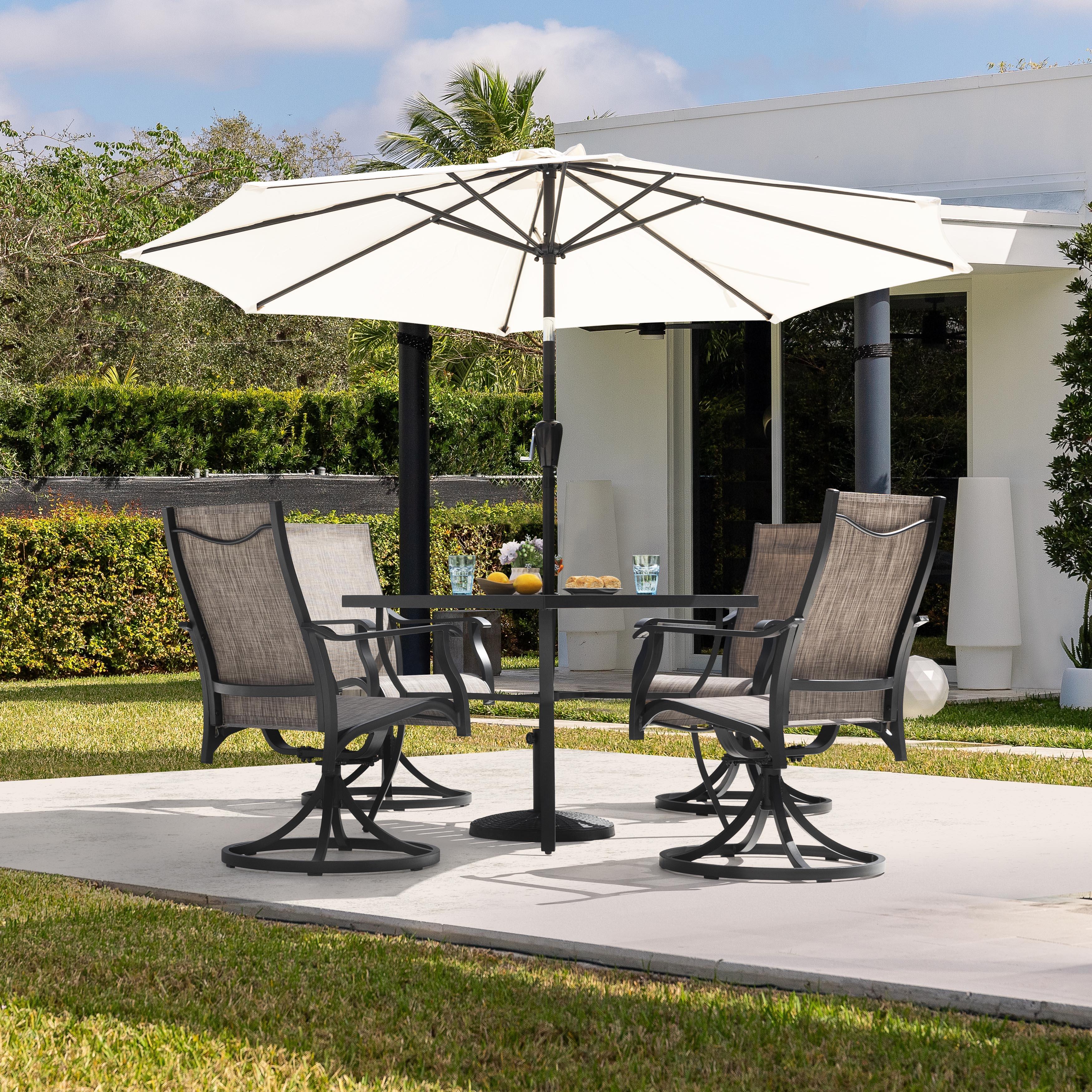 Nuu Garden Outdoor Dining Table and 4 Chairs, , large