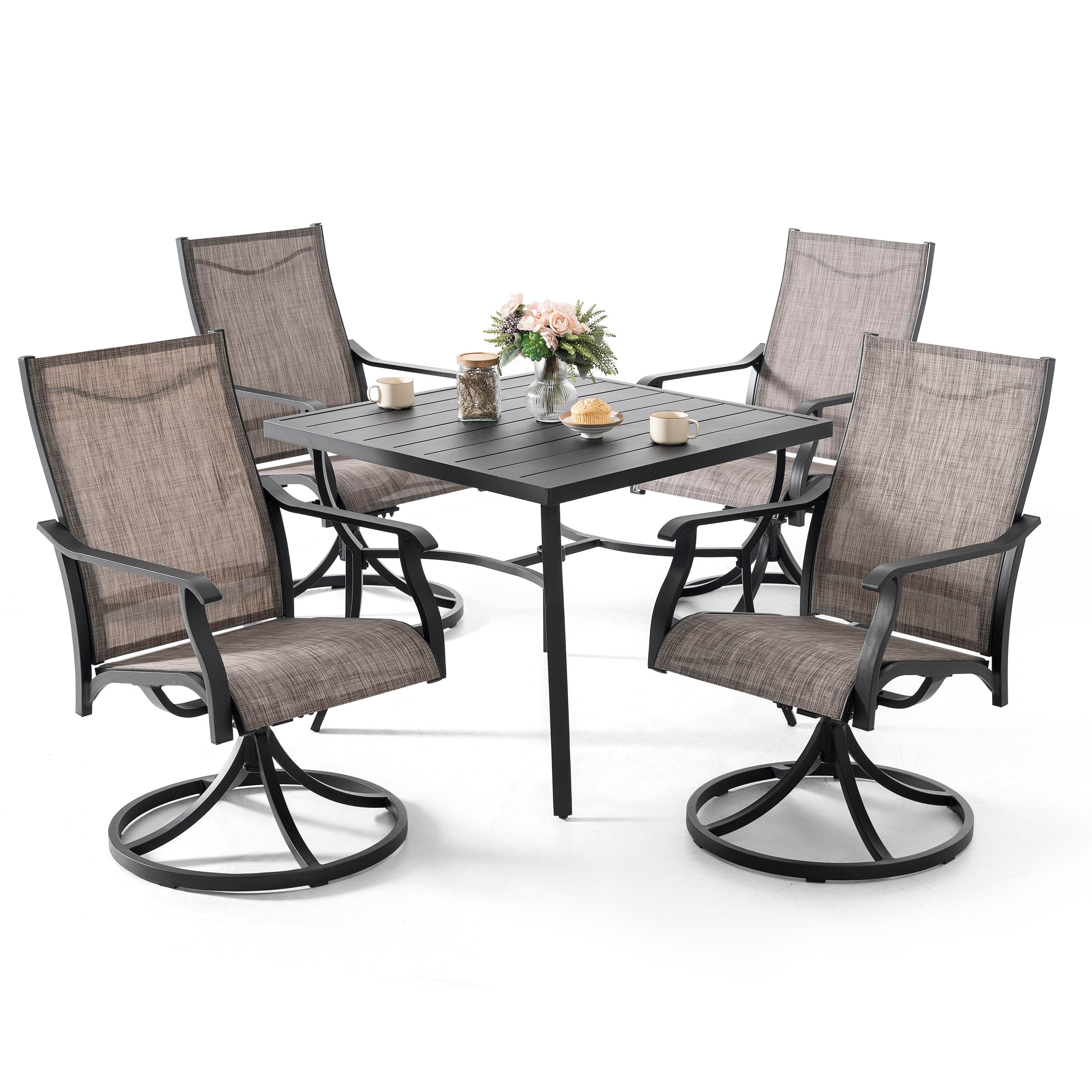 Nuu Garden Outdoor Dining Table and 4 Chairs, , large