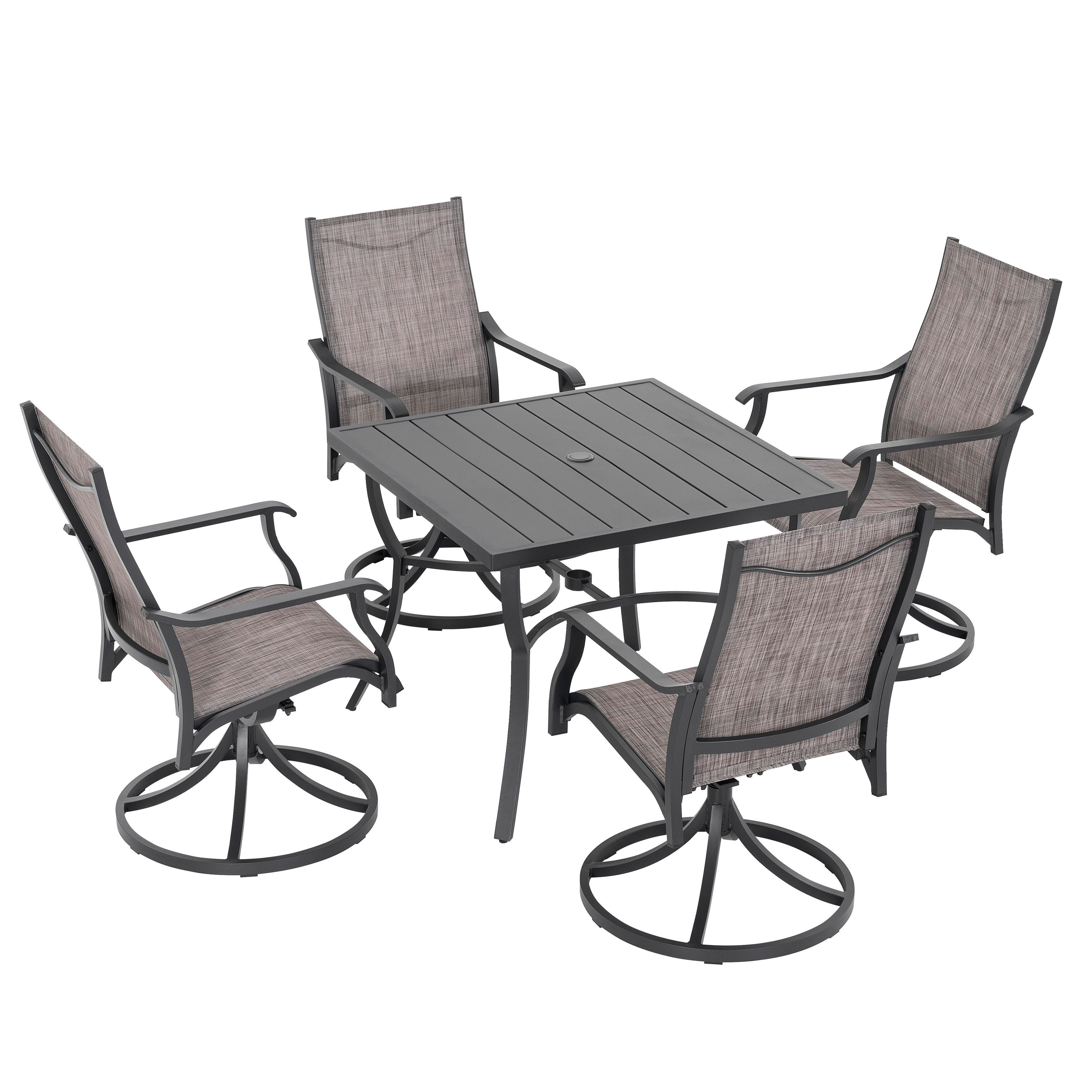 Nuu Garden Outdoor Dining Table and 4 Chairs, , large