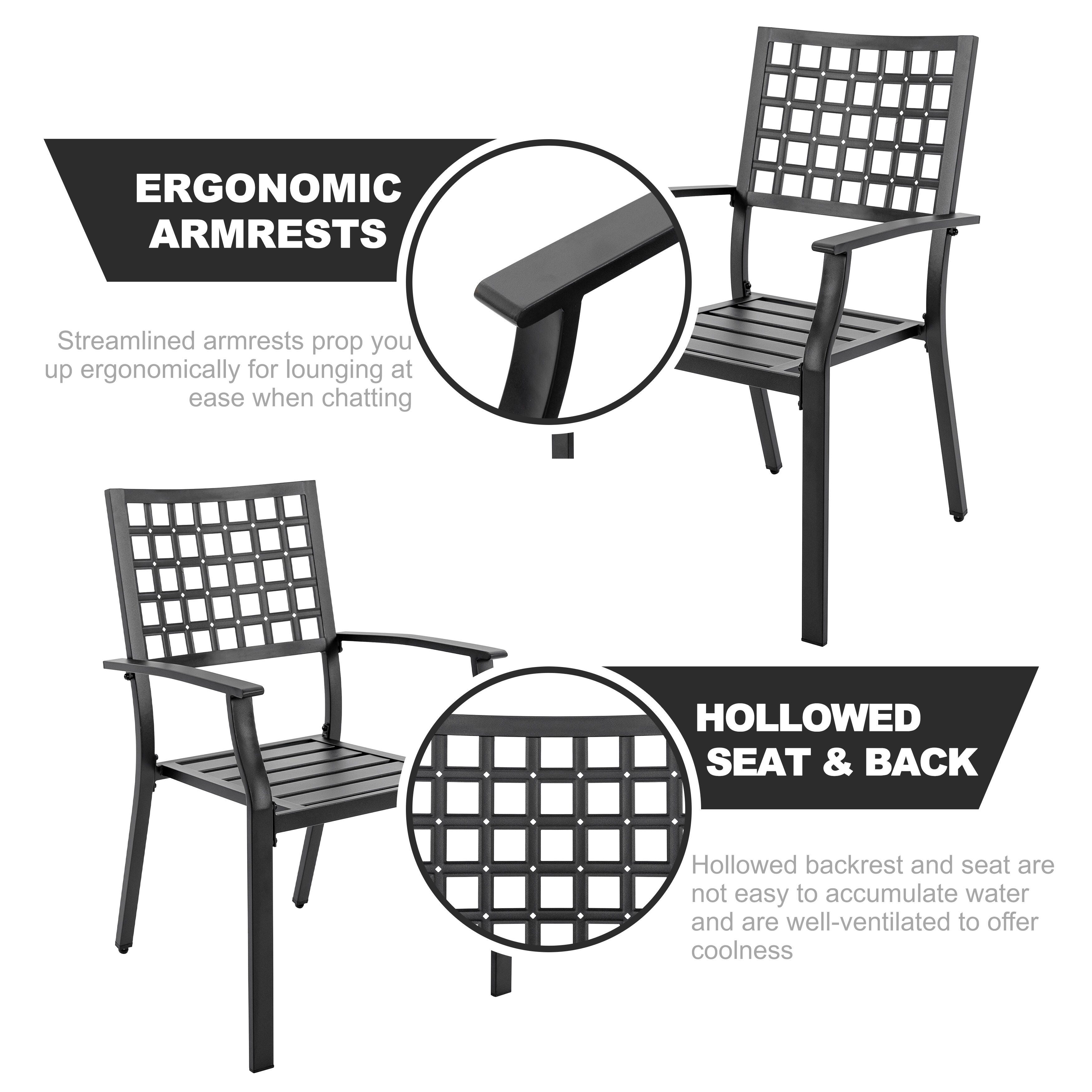 Nuu Garden Outdoor Dining Table with 4 Chairs, , large
