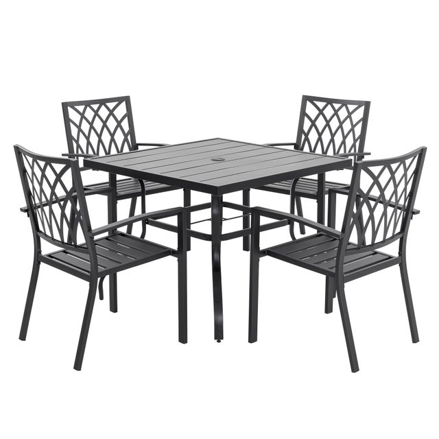 Nuu Garden Outdoor Square Dining Table and 4 Chairs