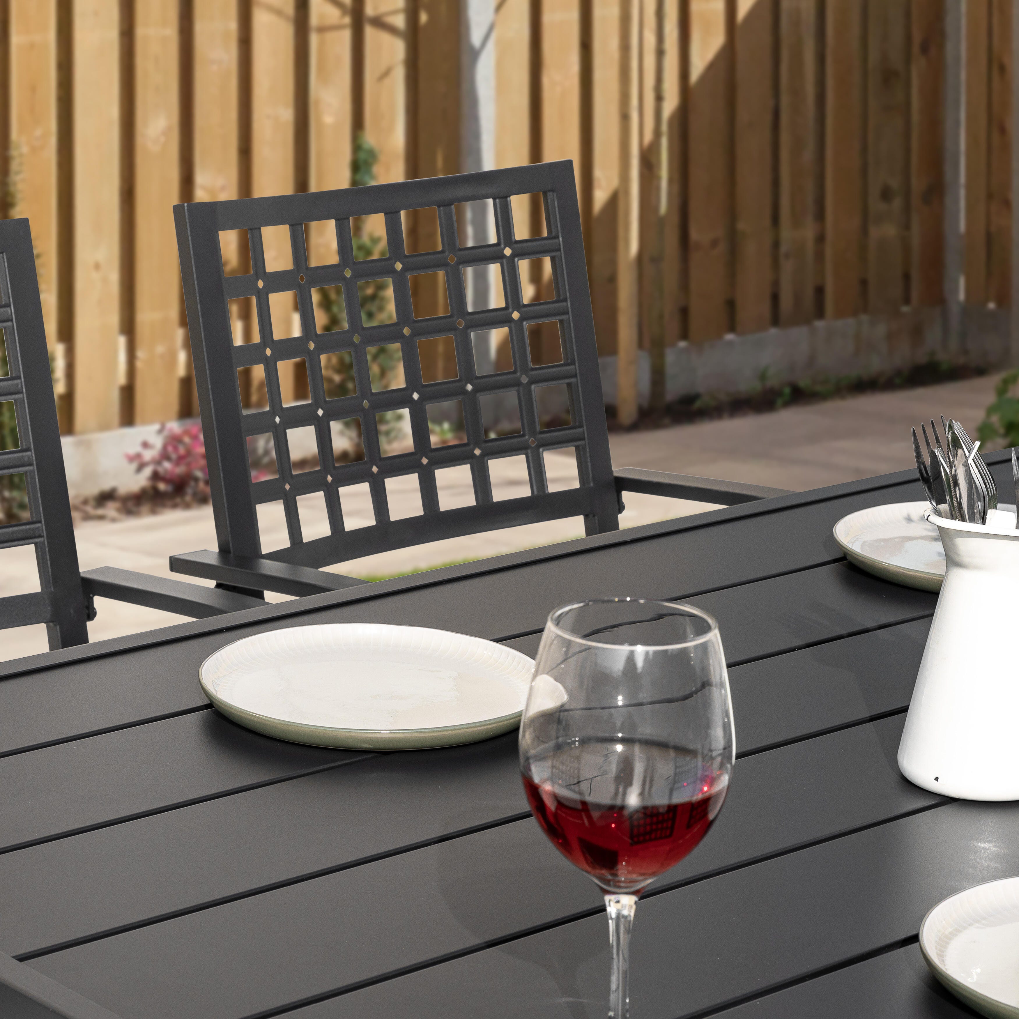 Nuu Garden Outdoor Dining Table with 6 Chairs, , large